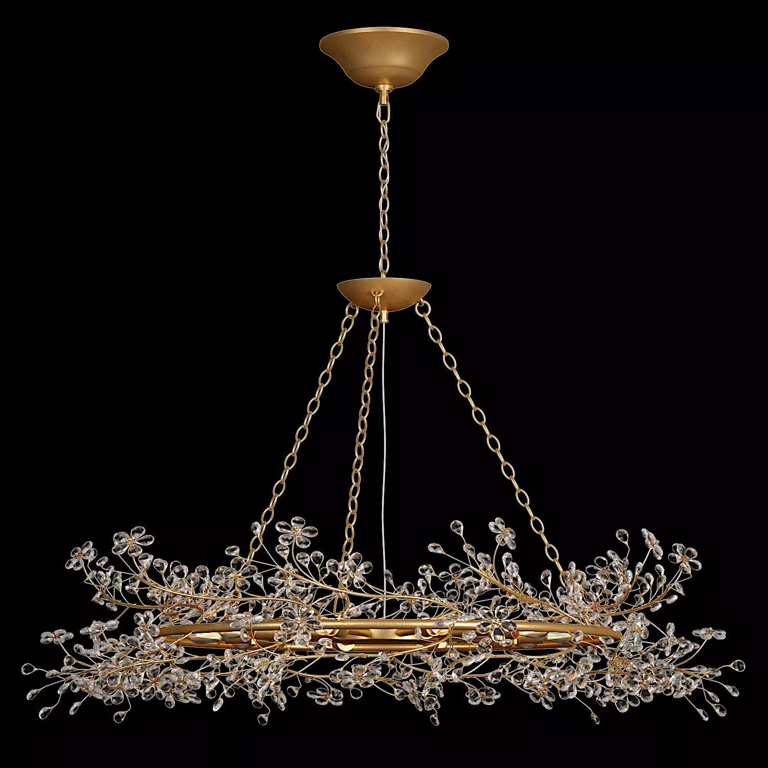 Fiore Crown Chandelier 3D model_0
