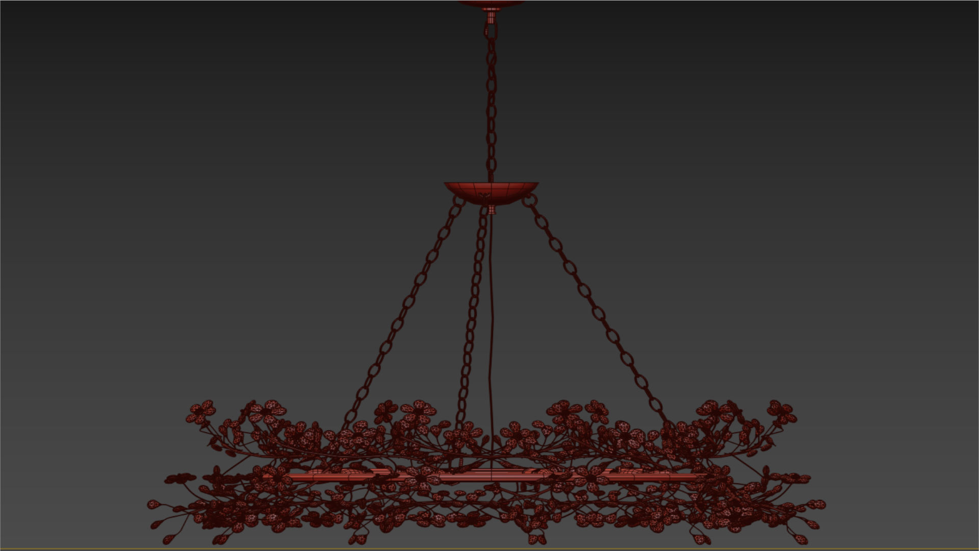 Fiore Crown Chandelier 3D model_4