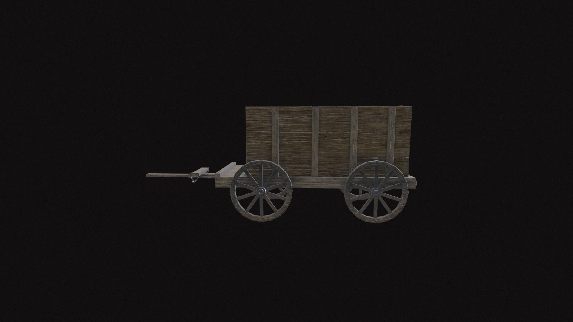 Medieval Cannon V02 Low-poly 3D model_7