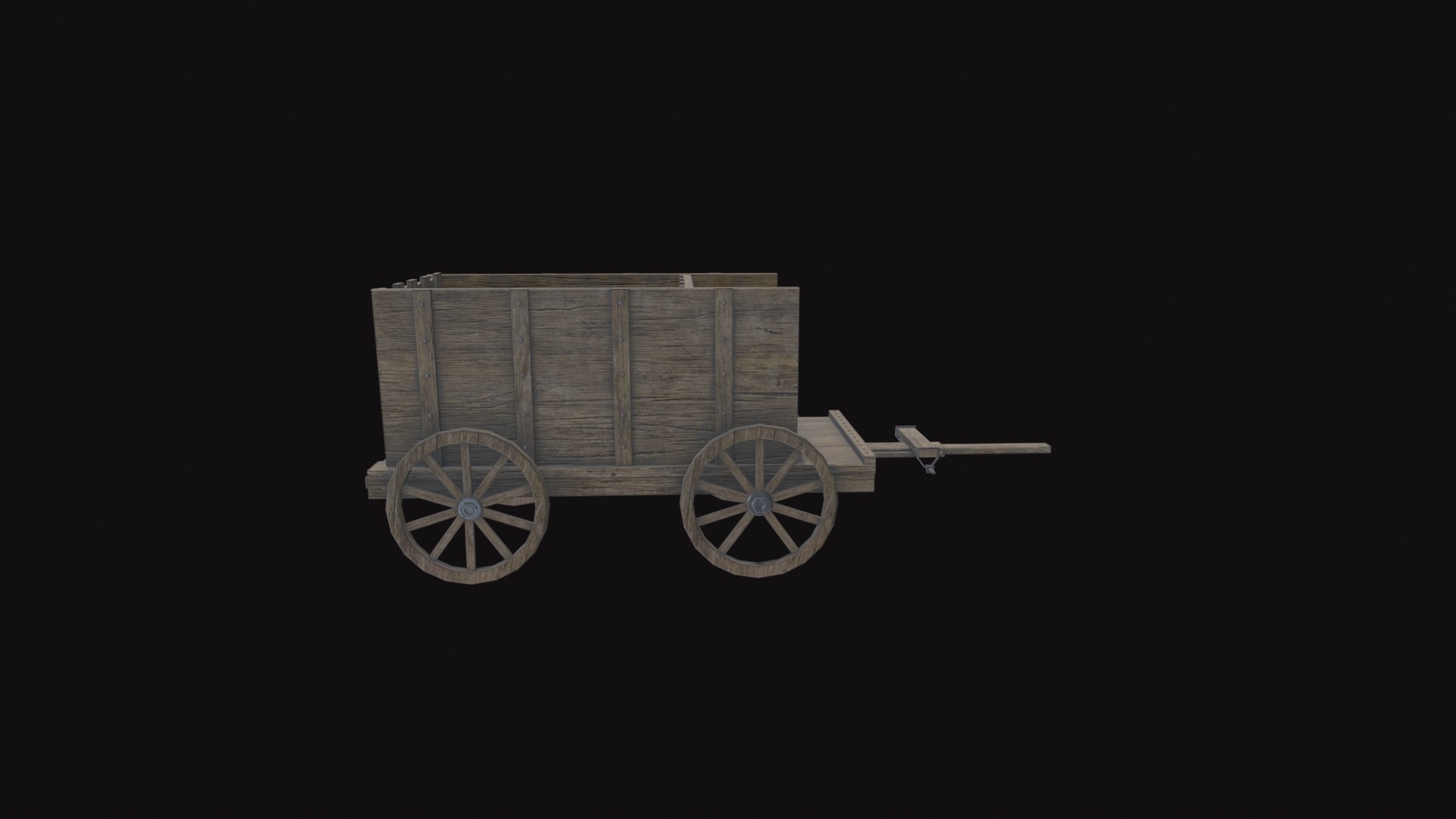 Medieval Cannon V02 Low-poly 3D model_5