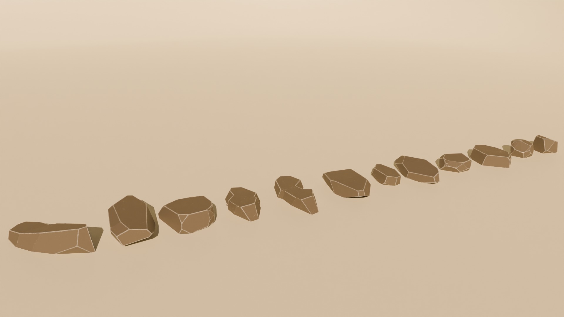 Low poly trees and rocks Free low-poly 3D model_5