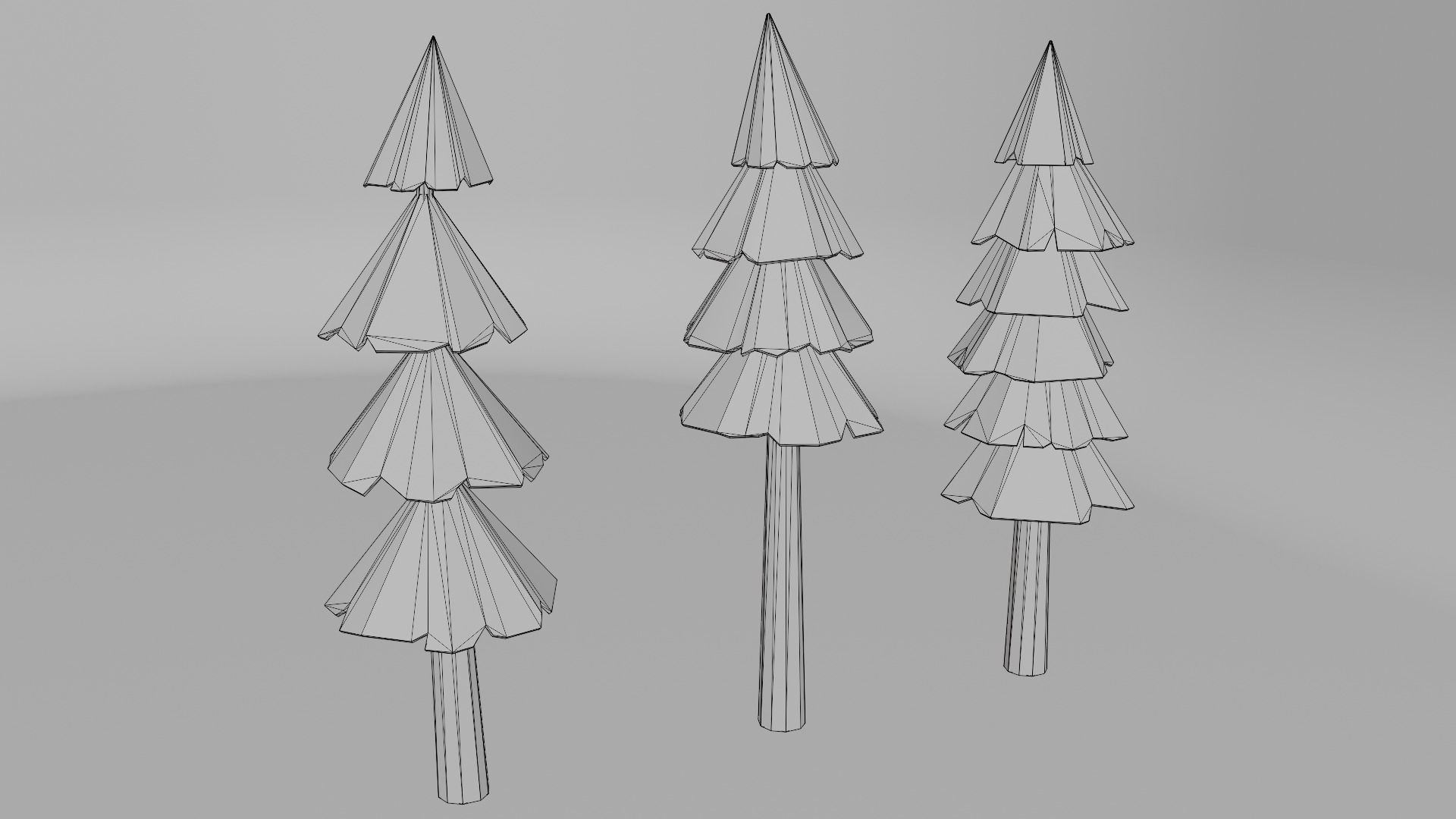Low poly trees and rocks Free low-poly 3D model_8