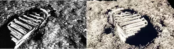 Astronauts First Footprint On The Moons Collection 3D model