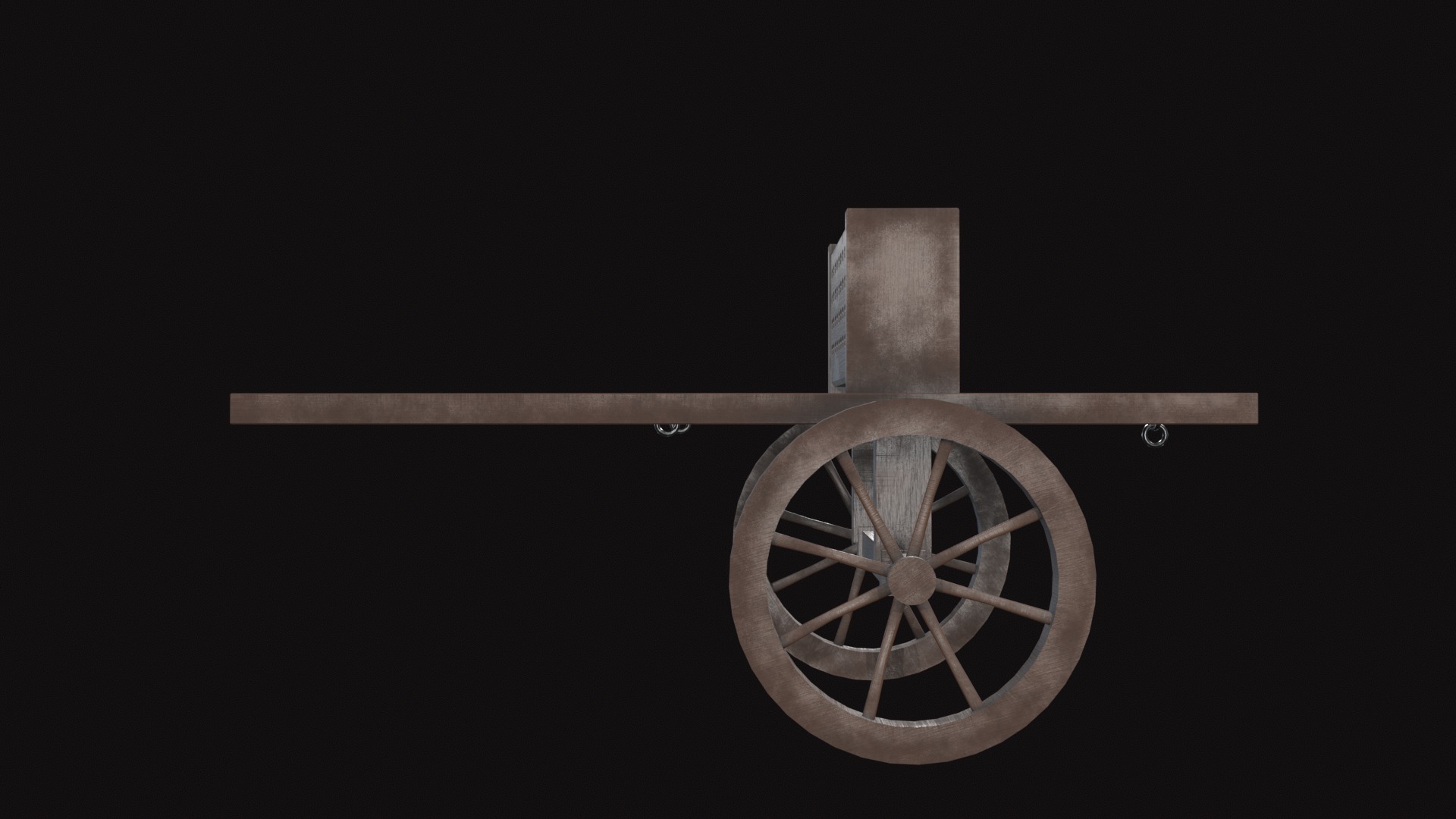 Medieval Hwacha Low-poly 3D model_4