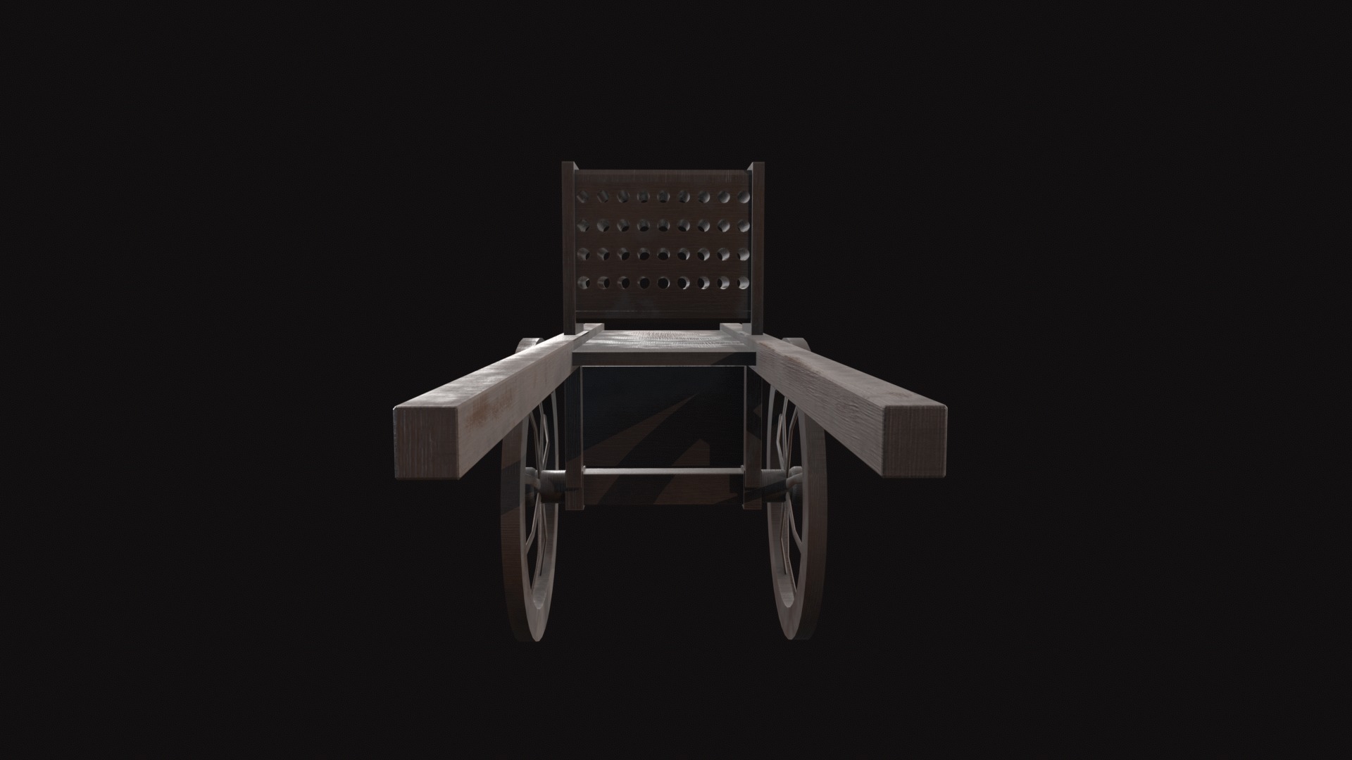 Medieval Hwacha Low-poly 3D model_5