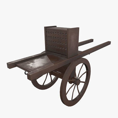 Medieval Hwacha Low-poly 3D model