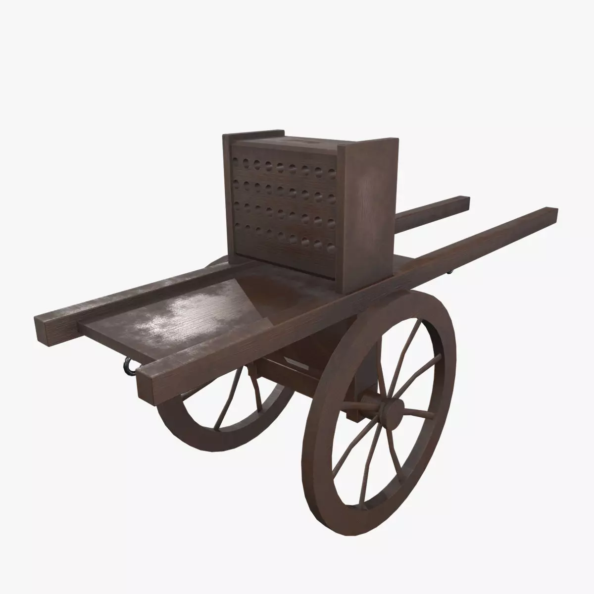 Medieval Hwacha Low-poly 3D model_0