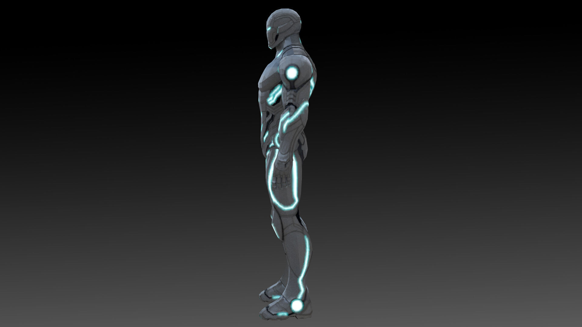 Superior Iron Man Armor Rigged 3D Model Low-poly 3D model_1