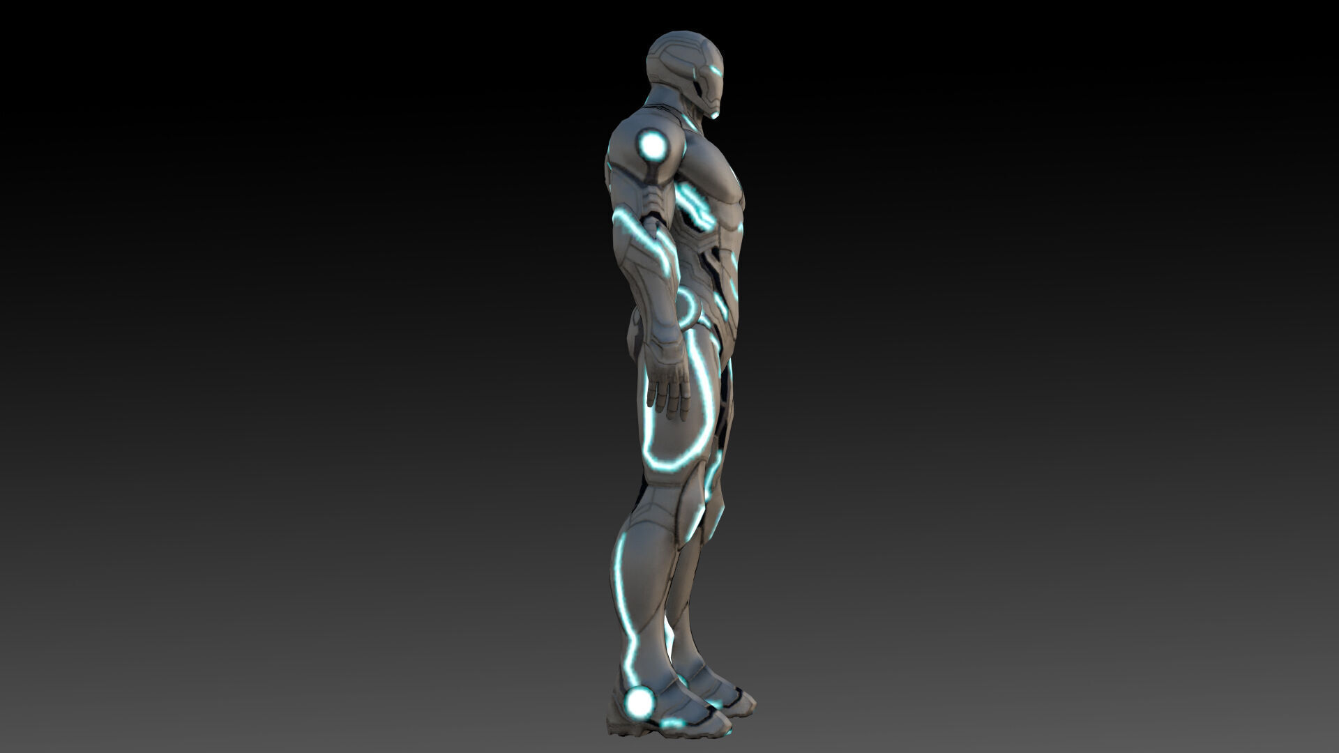 Superior Iron Man Armor Rigged 3D Model Low-poly 3D model_8