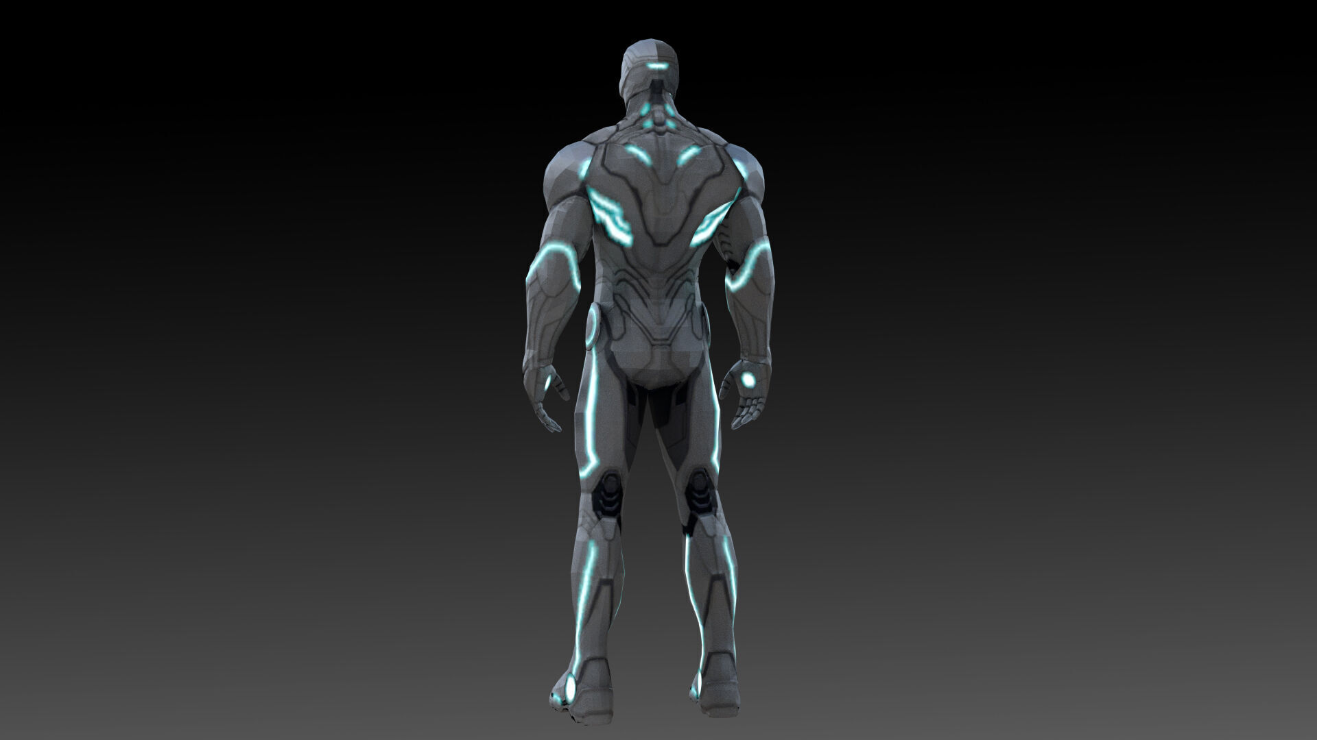 Superior Iron Man Armor Rigged 3D Model Low-poly 3D model_4