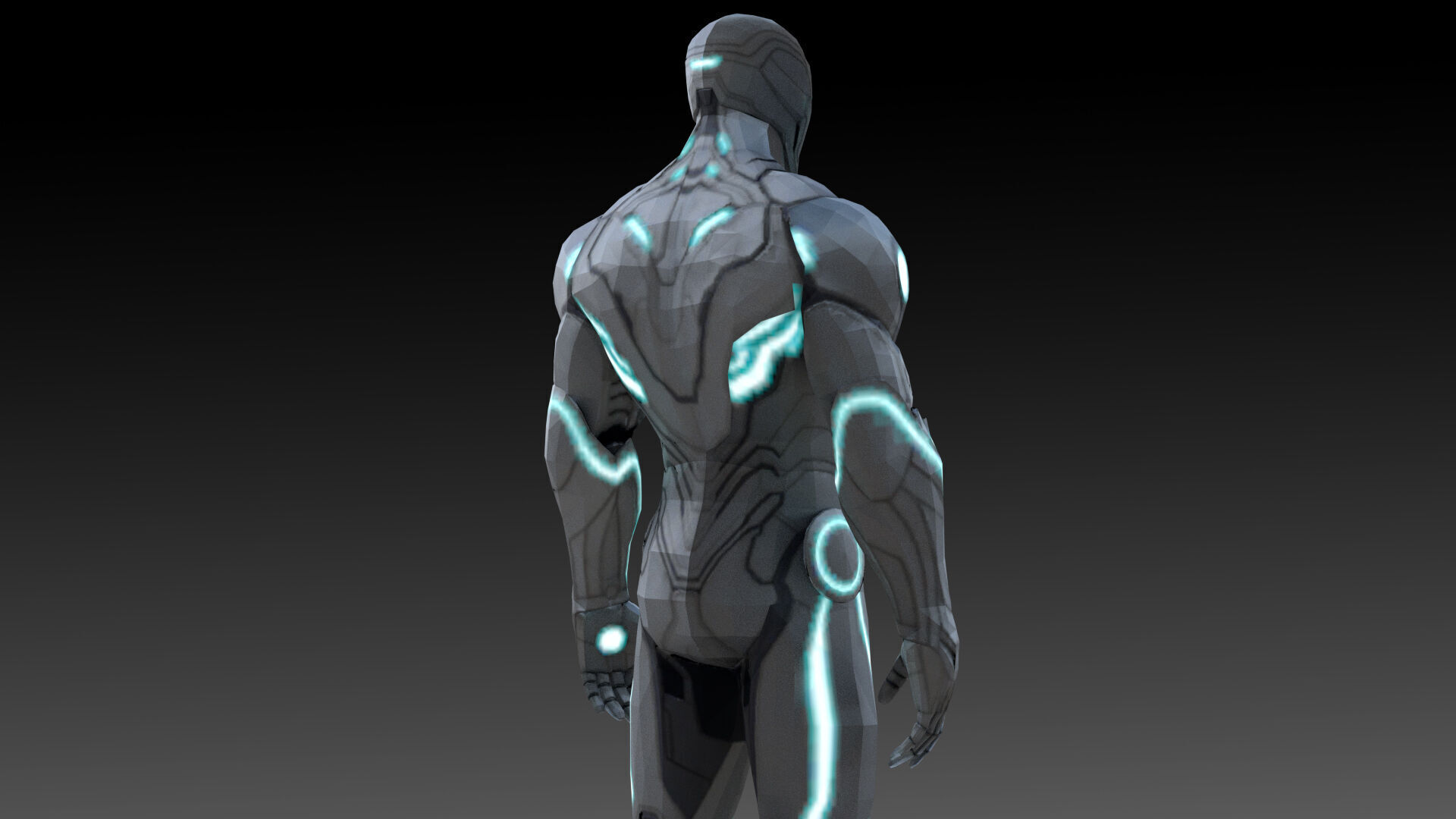 Superior Iron Man Armor Rigged 3D Model Low-poly 3D model_3