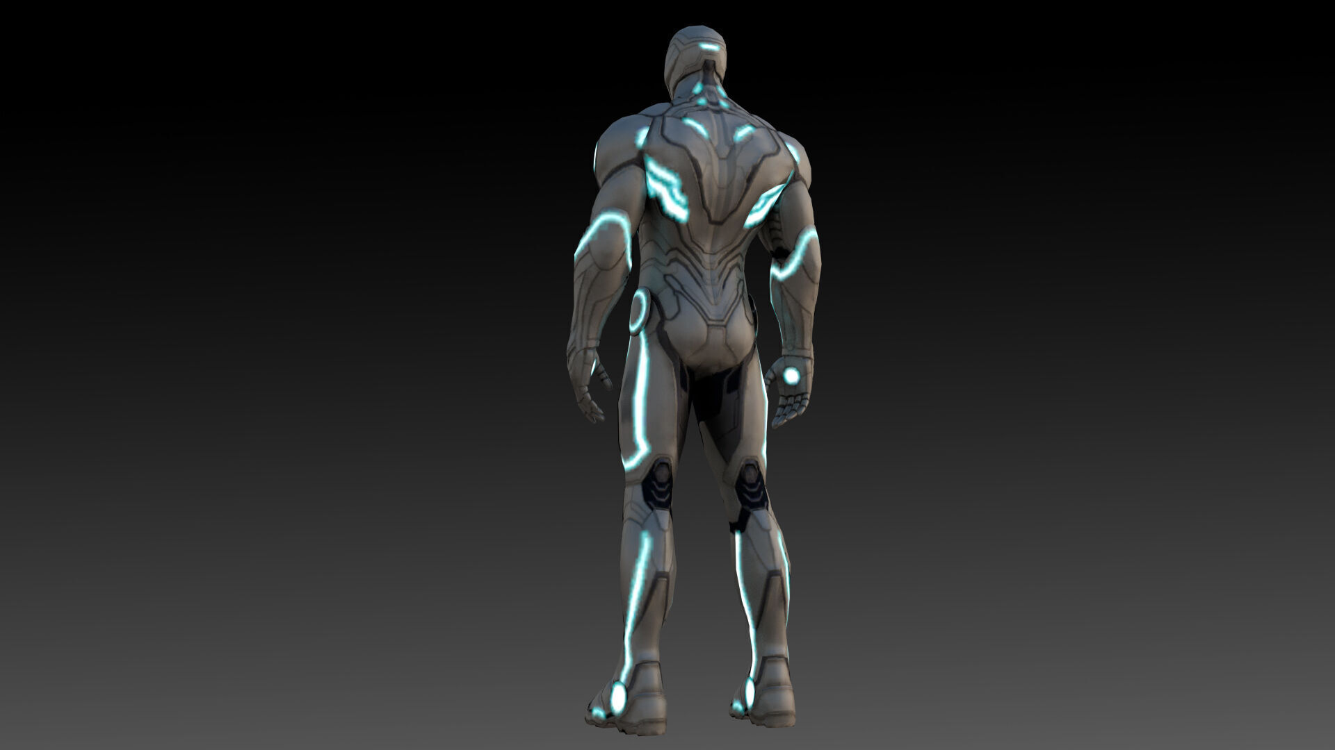 Superior Iron Man Armor Rigged 3D Model Low-poly 3D model_10