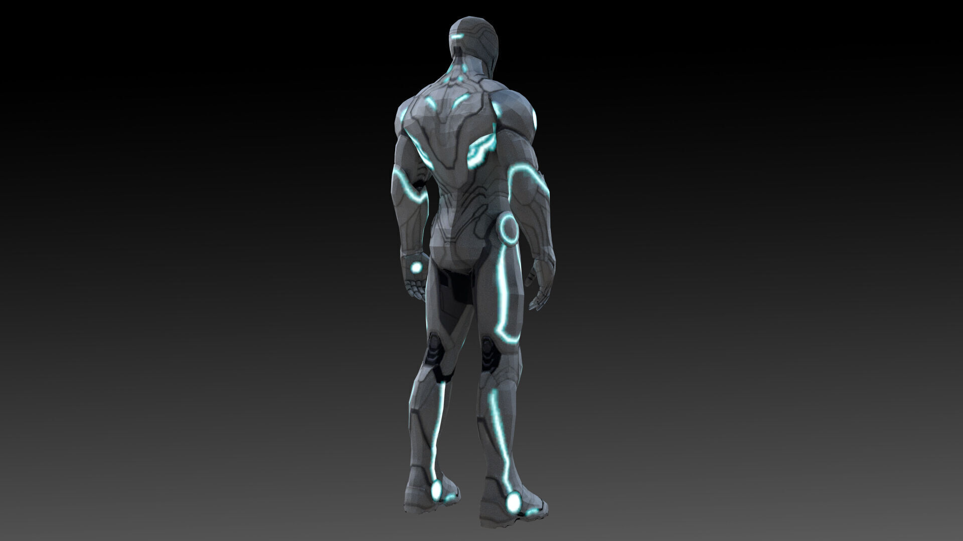 Superior Iron Man Armor Rigged 3D Model Low-poly 3D model_2