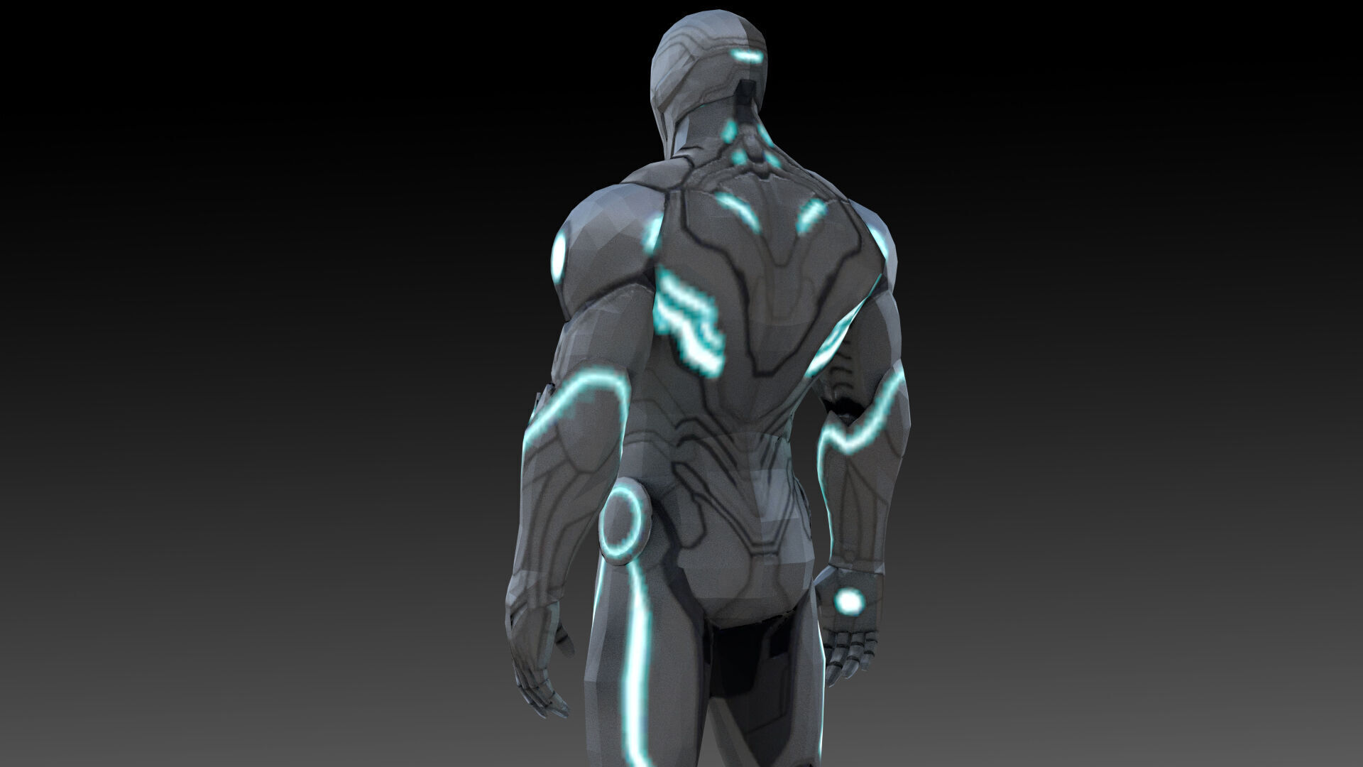 Superior Iron Man Armor Rigged 3D Model Low-poly 3D model_12