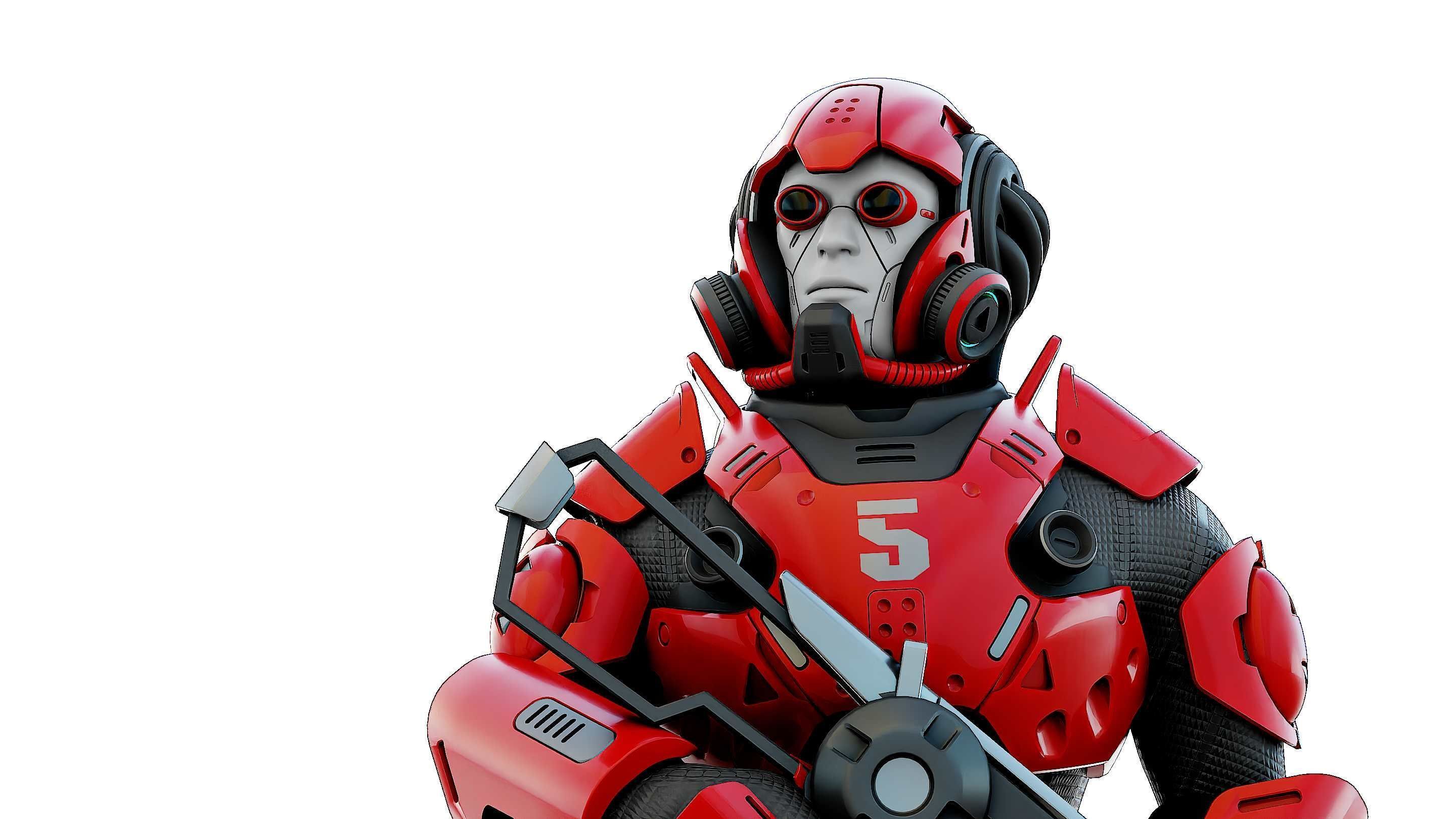 CYBORG SOLDIER RX-900 Rigged for Unreal Engine - Unity - MIXAMO 3D model_26