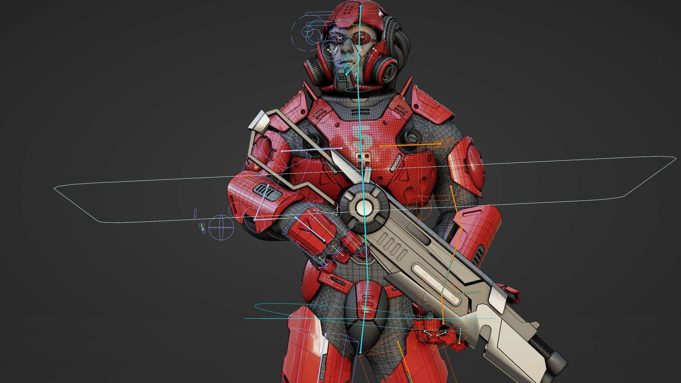 CYBORG SOLDIER RX-900 Rigged for Unreal Engine - Unity - MIXAMO 3D model_39