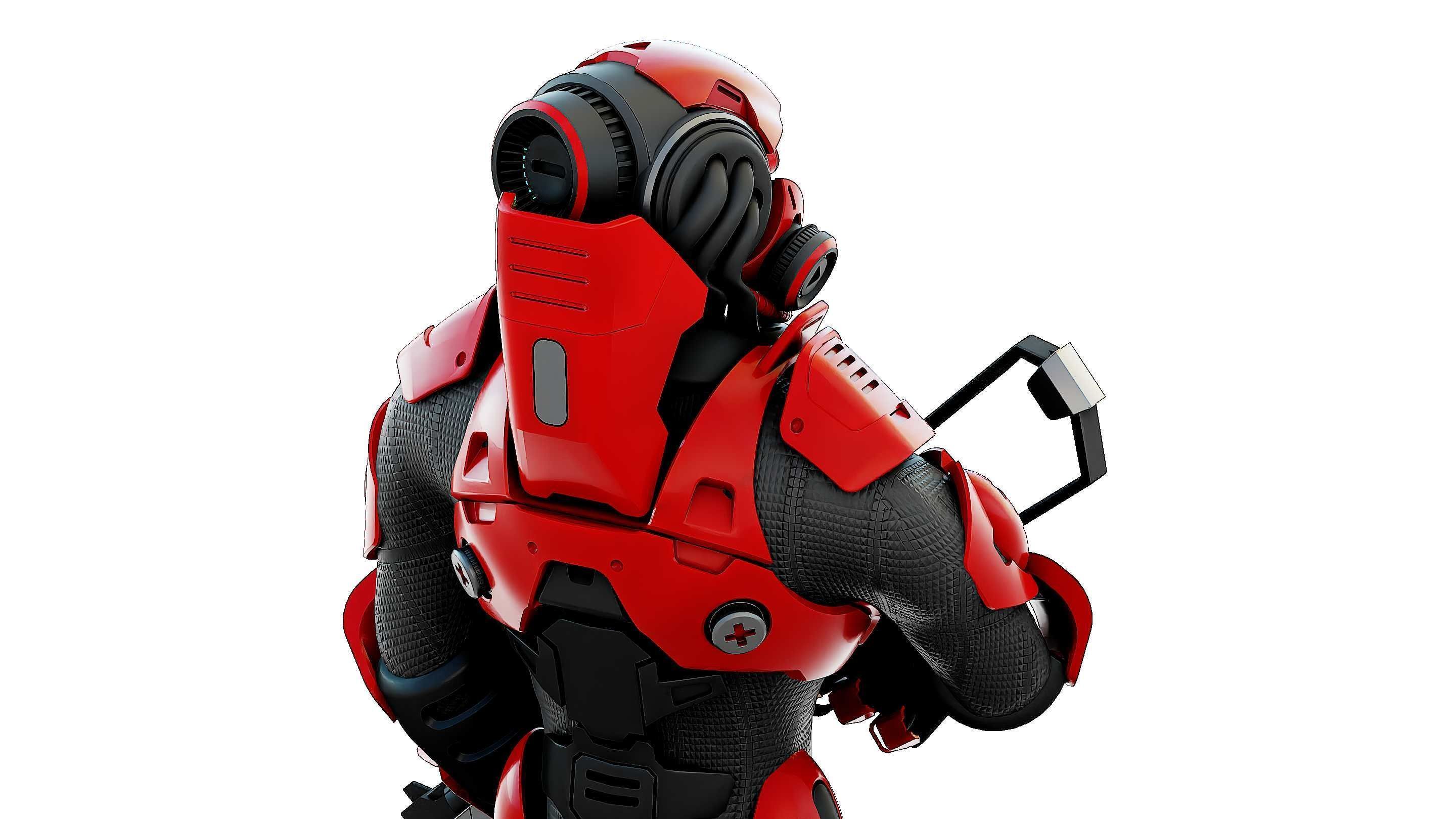 CYBORG SOLDIER RX-900 Rigged for Unreal Engine - Unity - MIXAMO 3D model_24