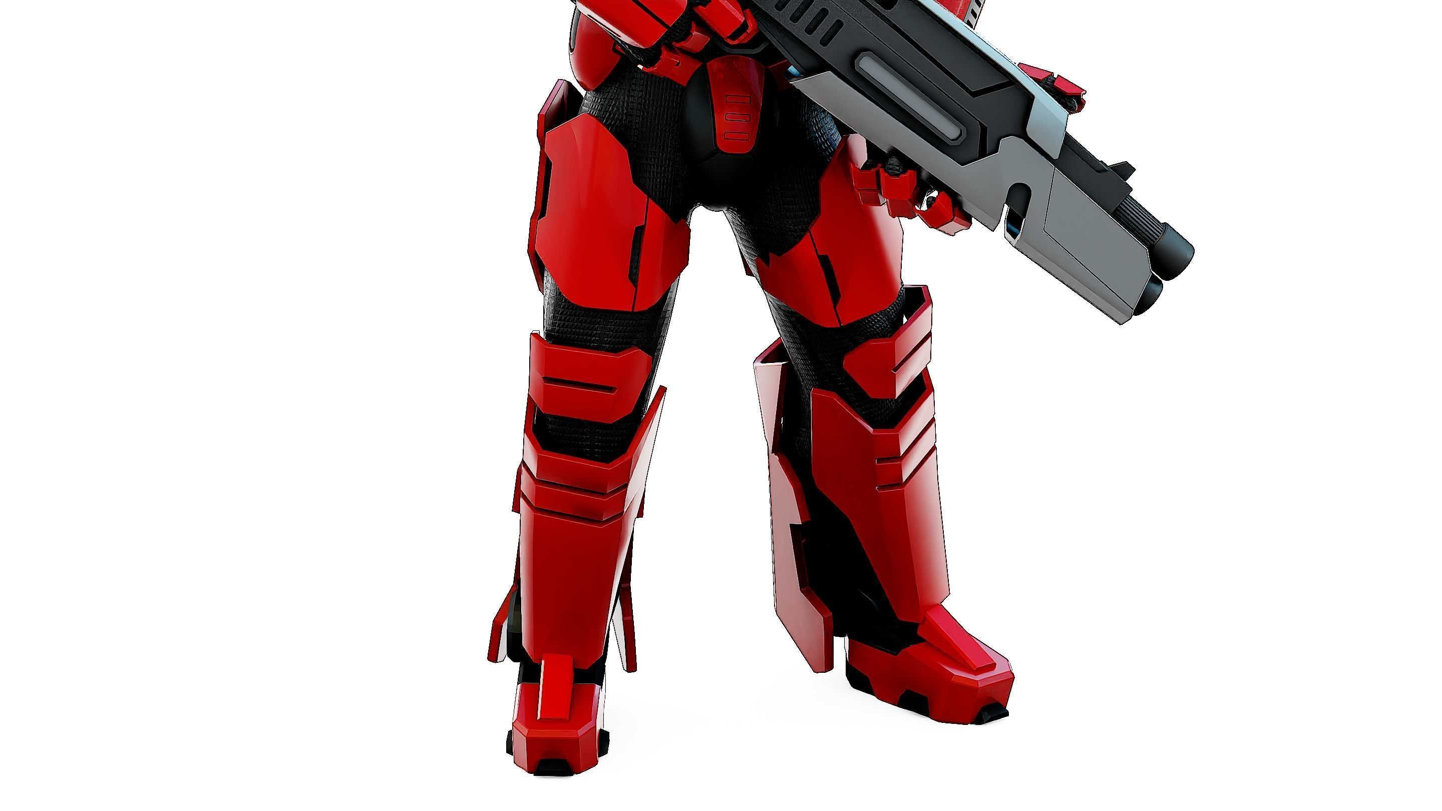 CYBORG SOLDIER RX-900 Rigged for Unreal Engine - Unity - MIXAMO 3D model_28