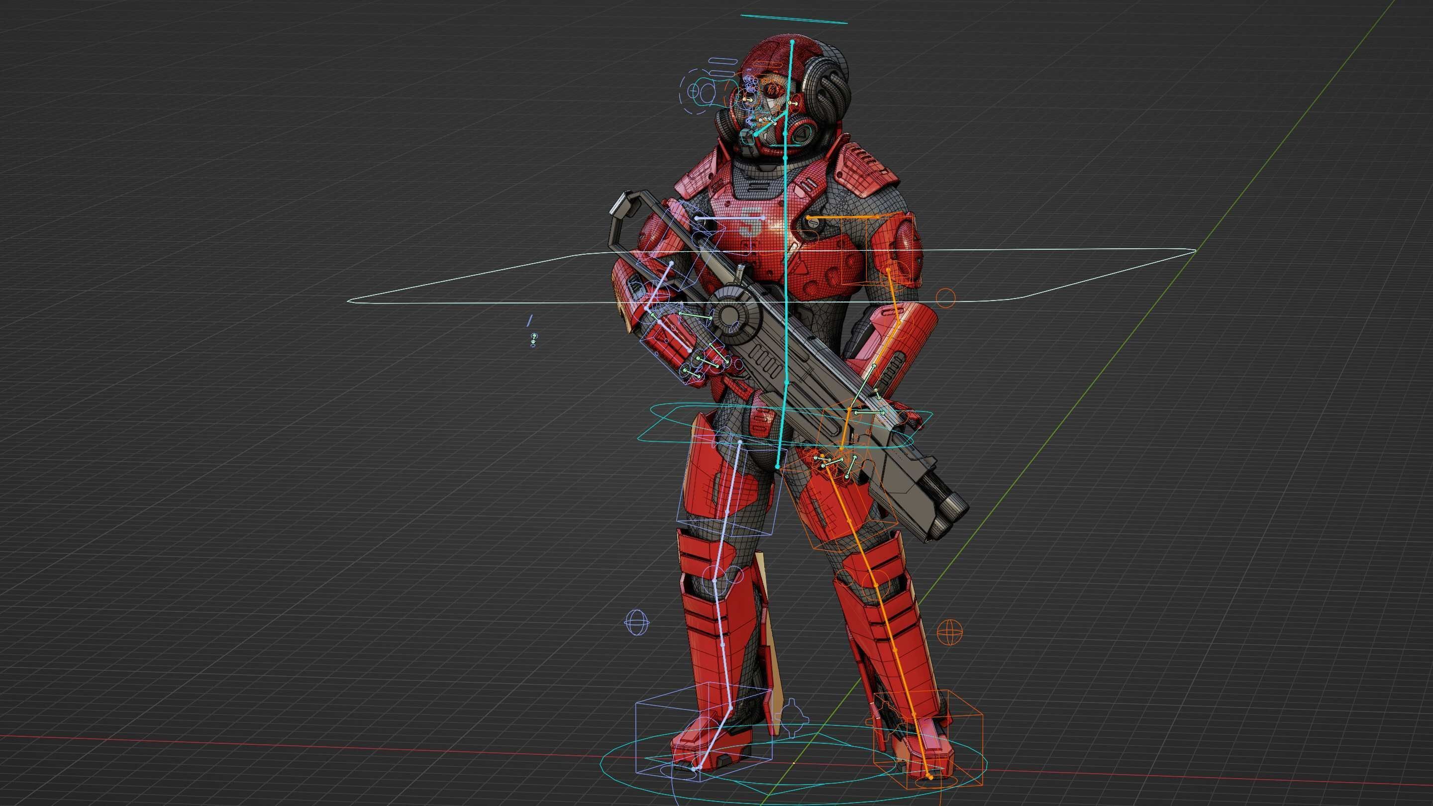 CYBORG SOLDIER RX-900 Rigged for Unreal Engine - Unity - MIXAMO 3D model_37