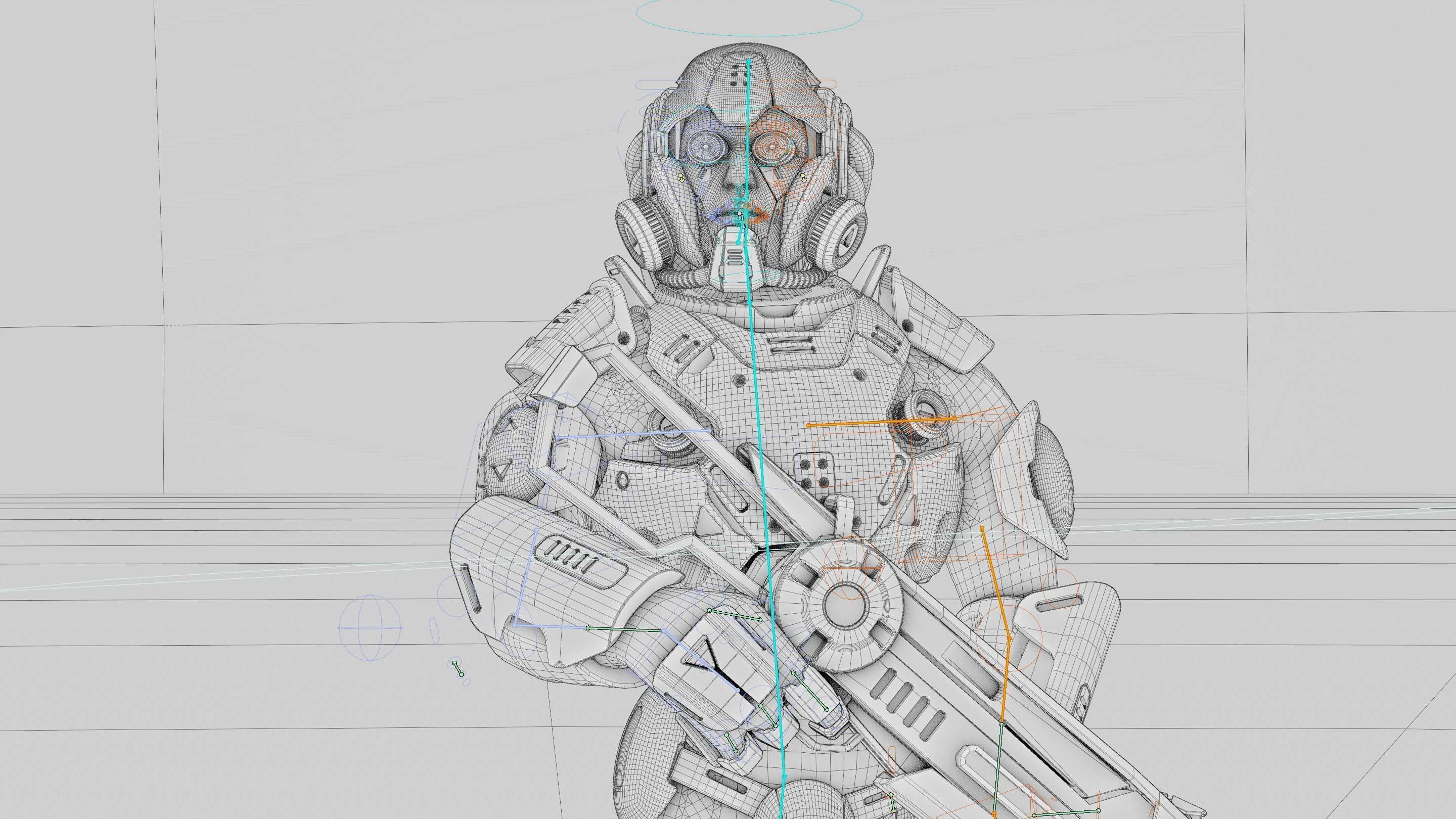 CYBORG SOLDIER RX-900 Rigged for Unreal Engine - Unity - MIXAMO 3D model_42