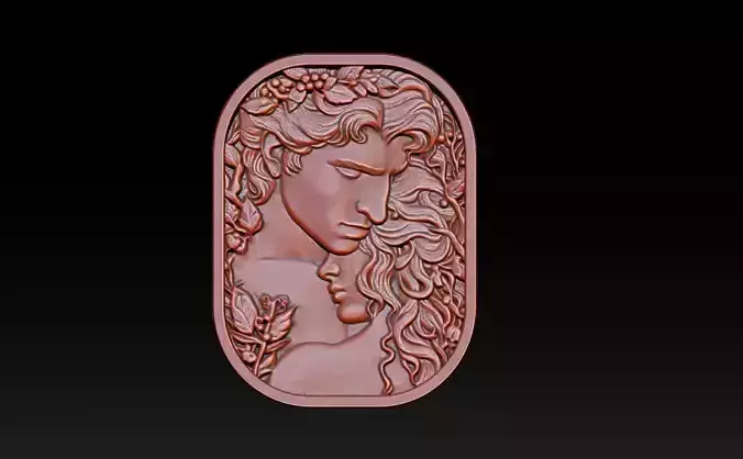 Eternal Love Relief Model  3D print model