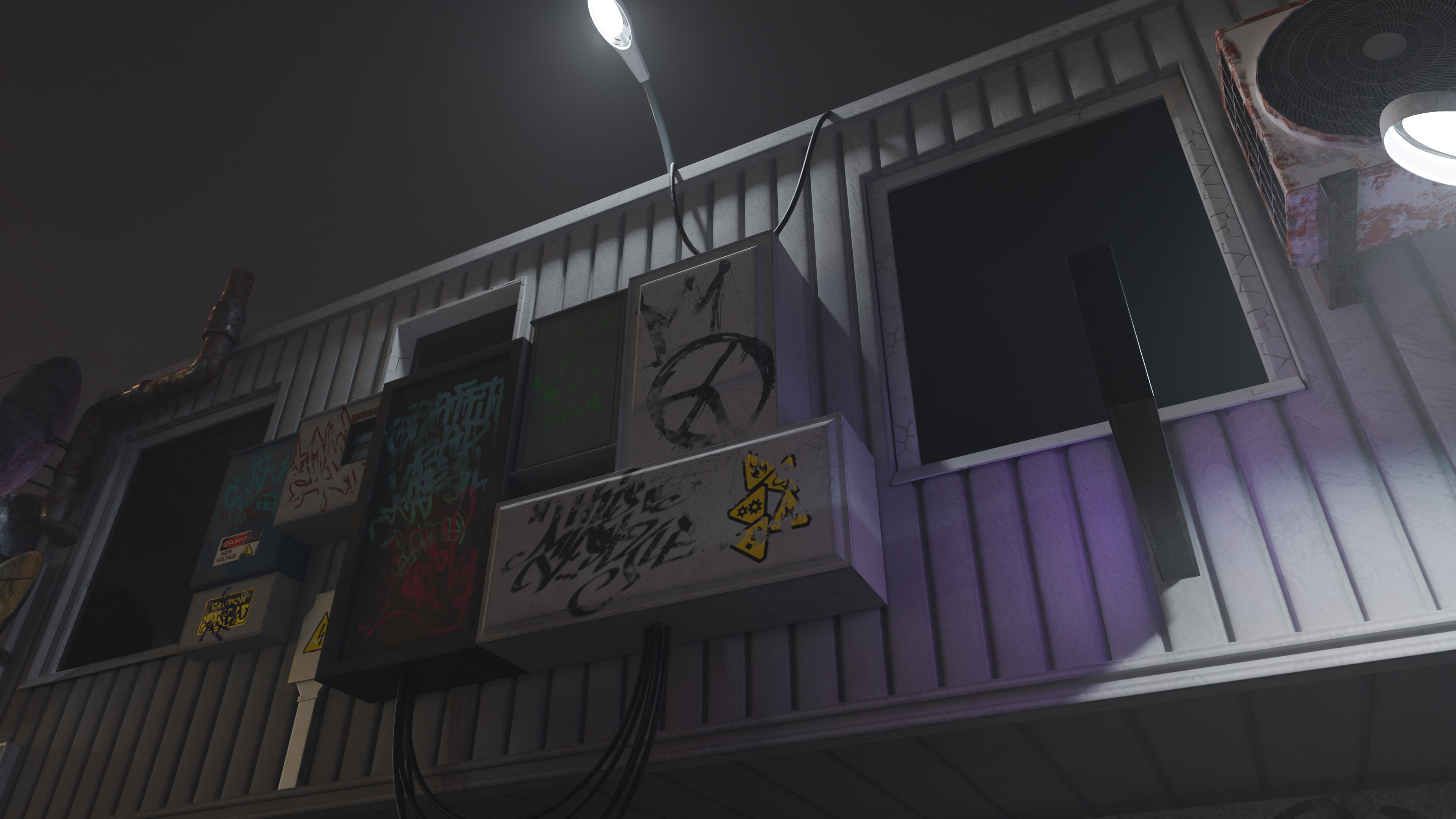 Night street 3D model_1