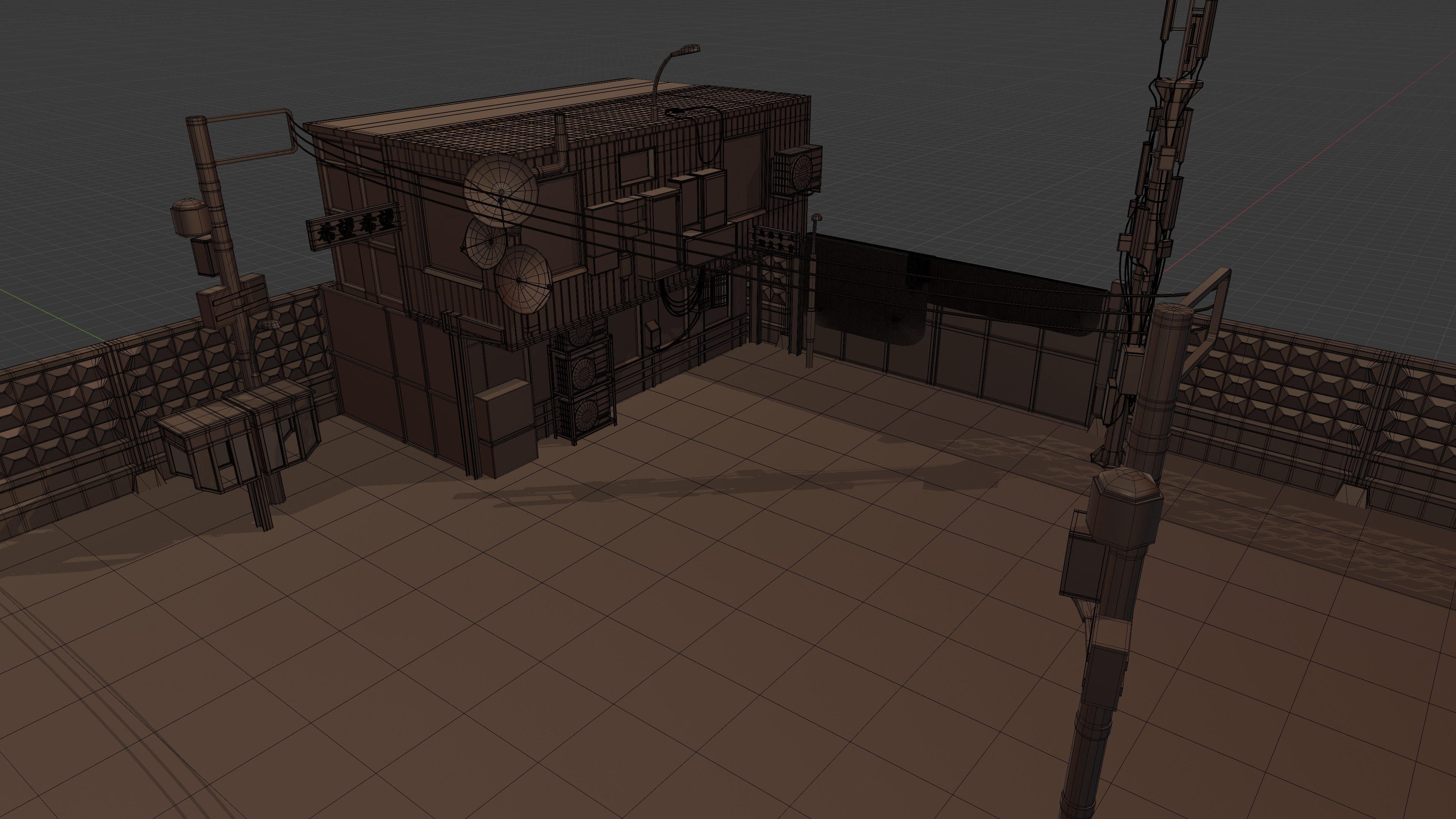 Night street 3D model_9