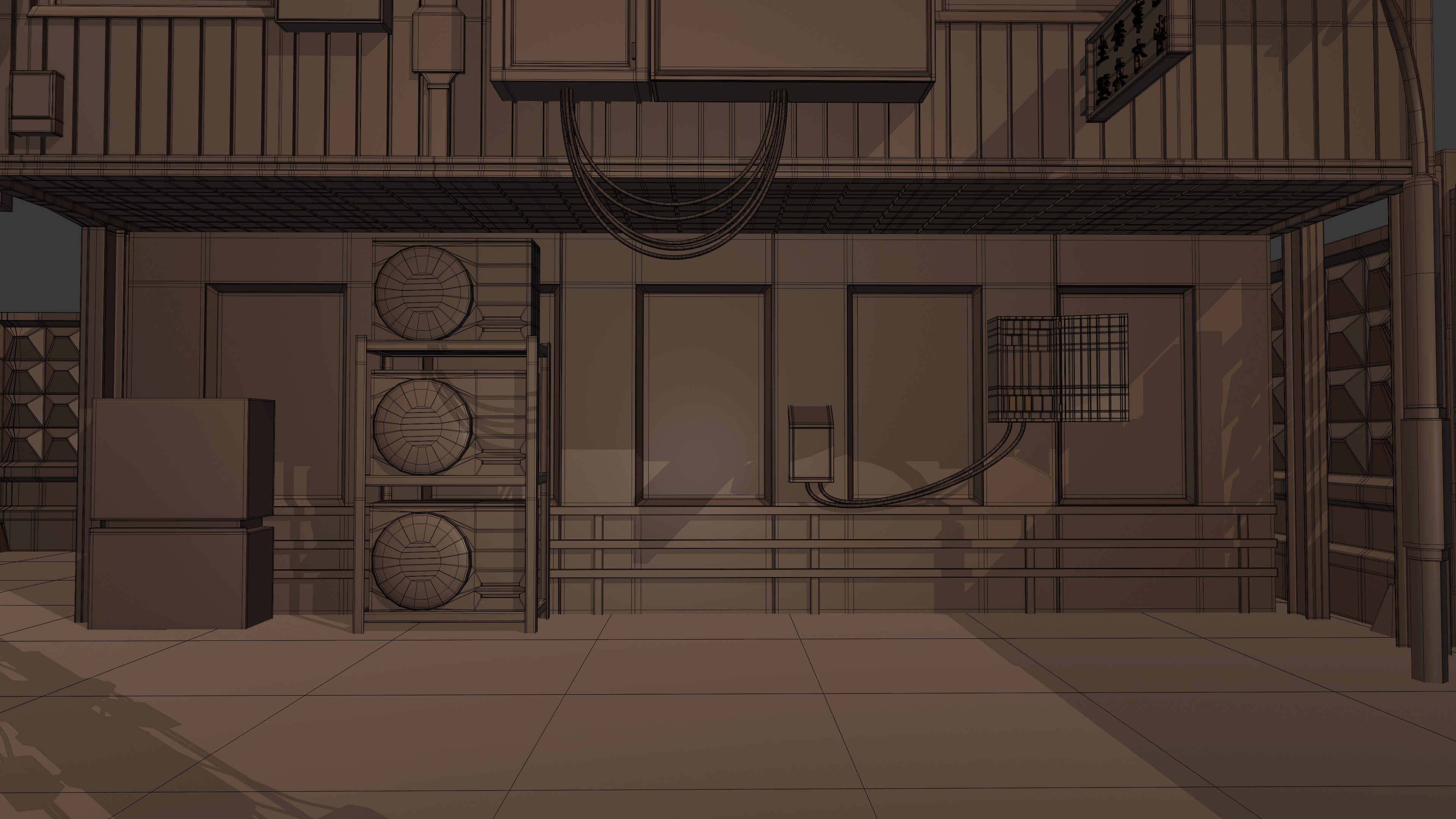 Night street 3D model_7