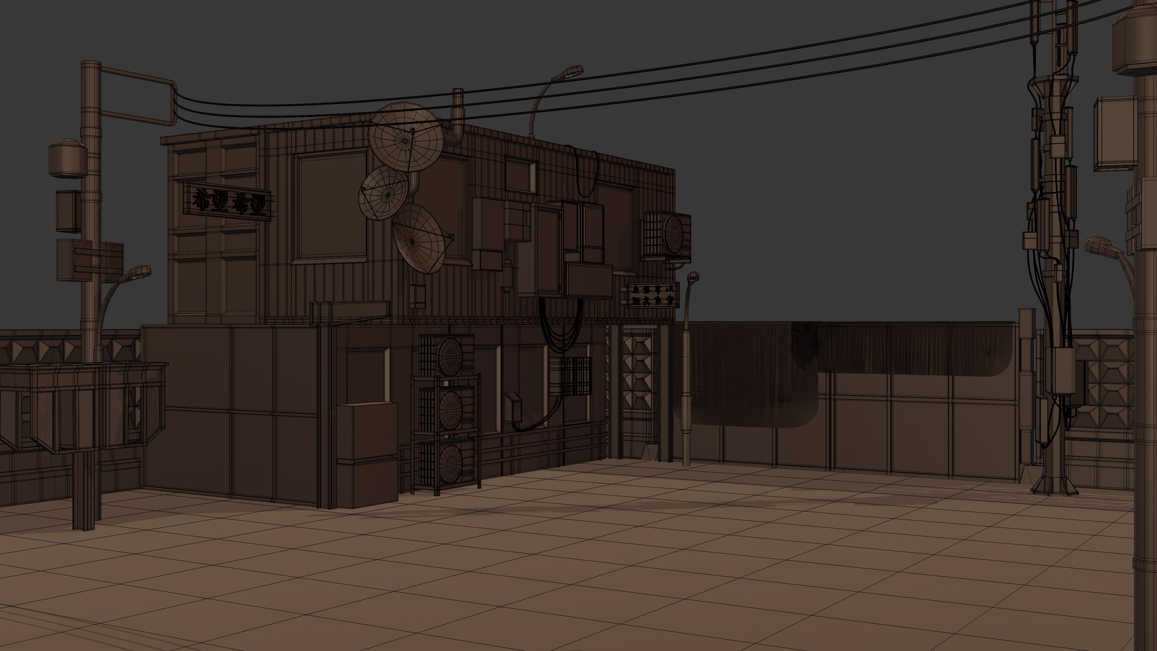 Night street 3D model_5