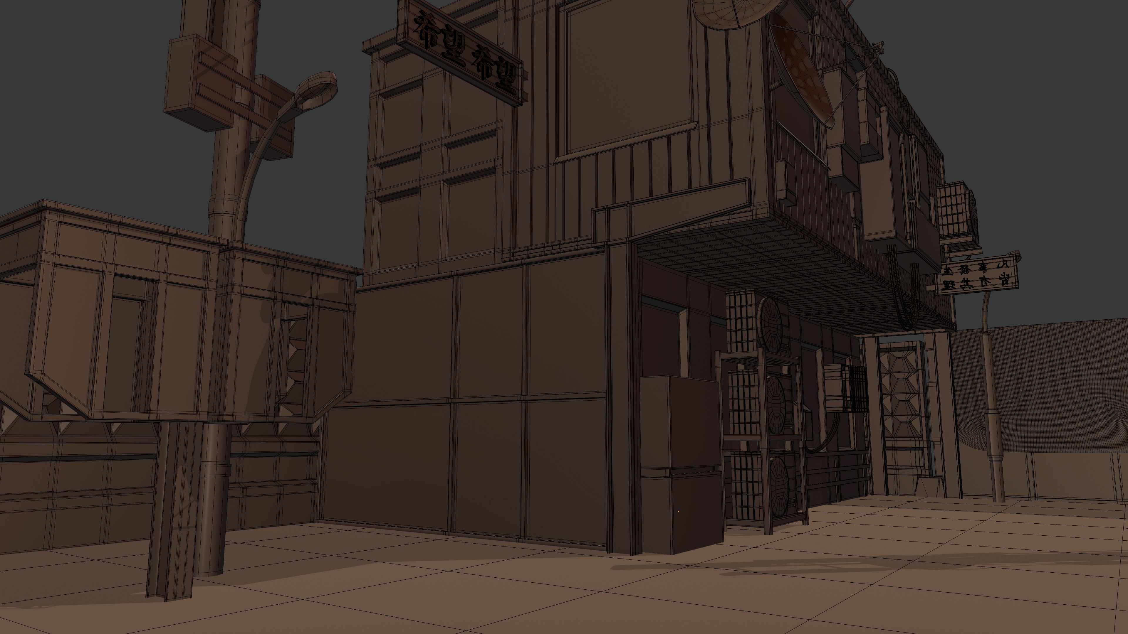 Night street 3D model_8