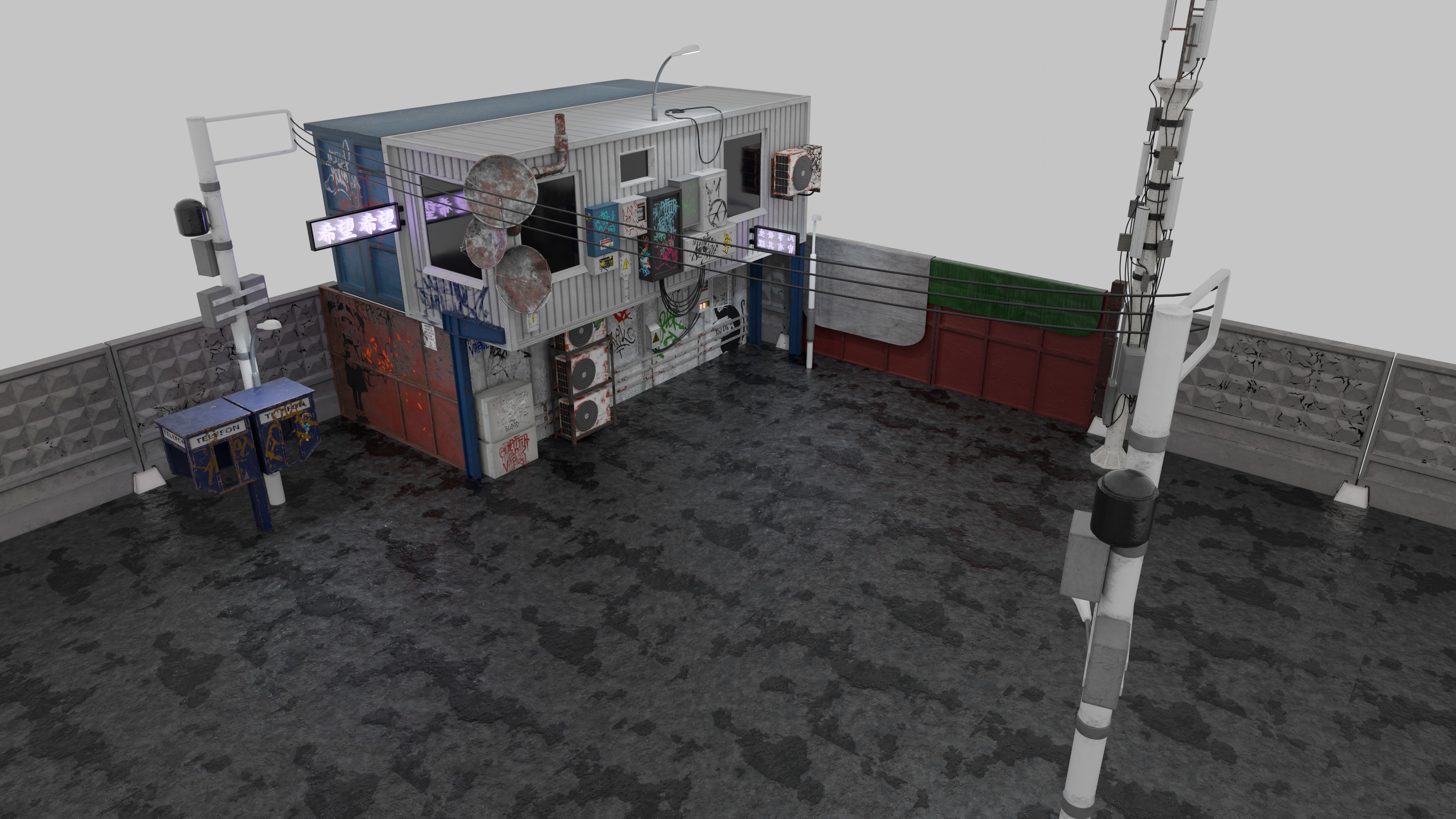 Night street 3D model_4