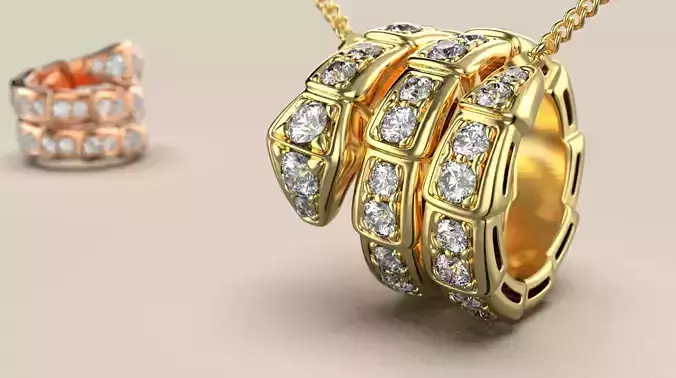 Bvlgari Serpenti Viper Necklace  3D print model