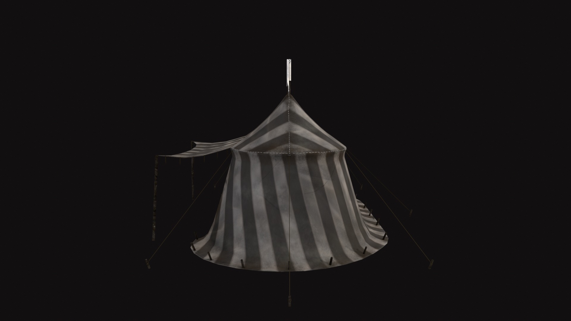 Medieval Tent V02 Low-poly 3D model_6