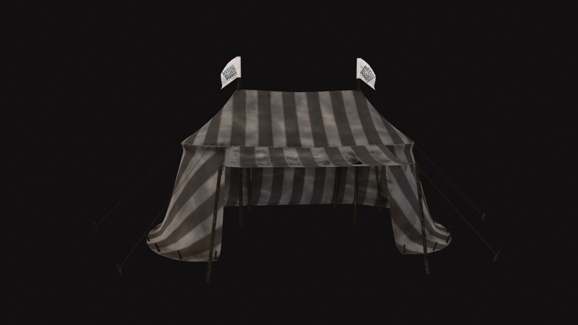 Medieval Tent V02 Low-poly 3D model_4