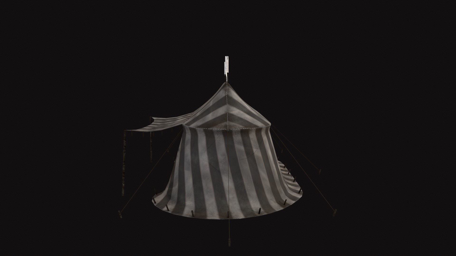 Medieval Tent V02 Low-poly 3D model_5