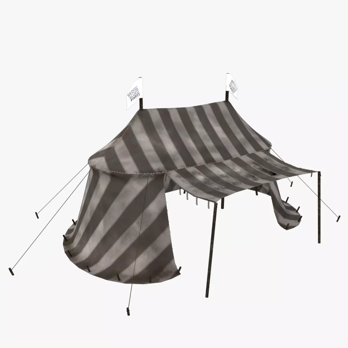 Medieval Tent V02 Low-poly 3D model_0