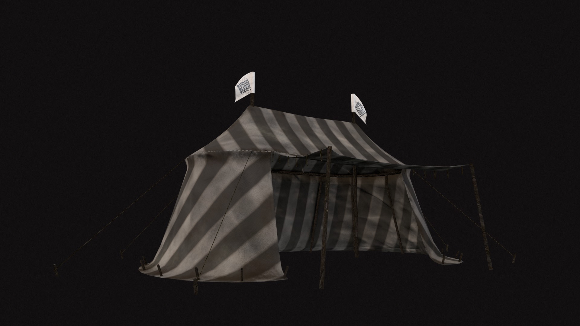 Medieval Tent V02 Low-poly 3D model_2