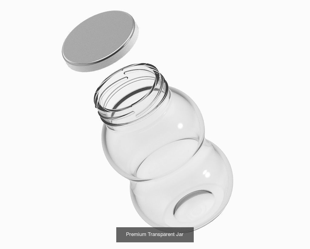 GLASSY TRANSPARENT DECORATIVE PACK 3D Model Collection_5