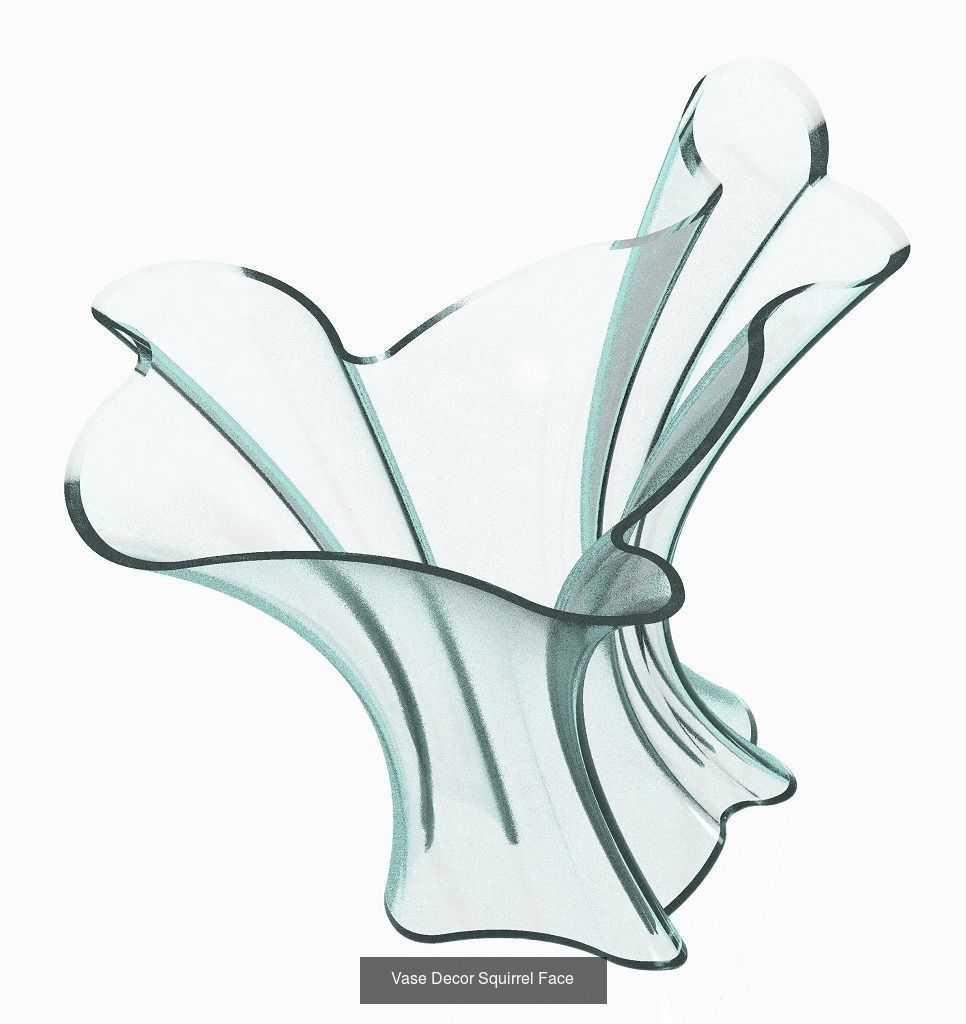 GLASSY TRANSPARENT DECORATIVE PACK 3D Model Collection_9