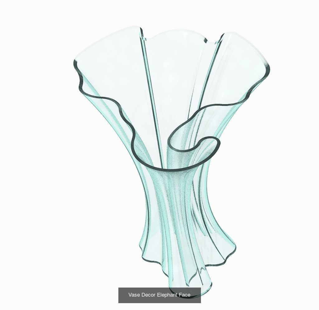 GLASSY TRANSPARENT DECORATIVE PACK 3D Model Collection_11