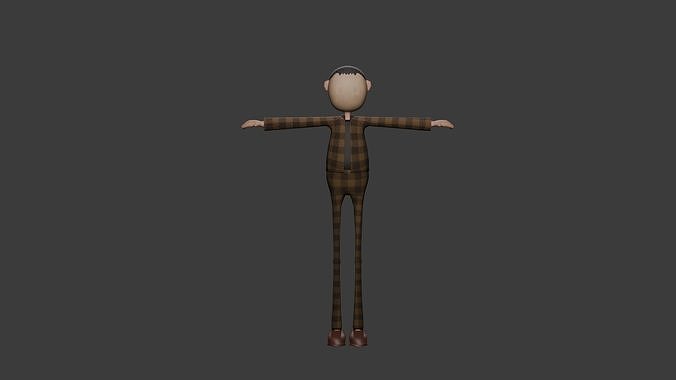 Stylish Basic Human  Low-poly 3D model