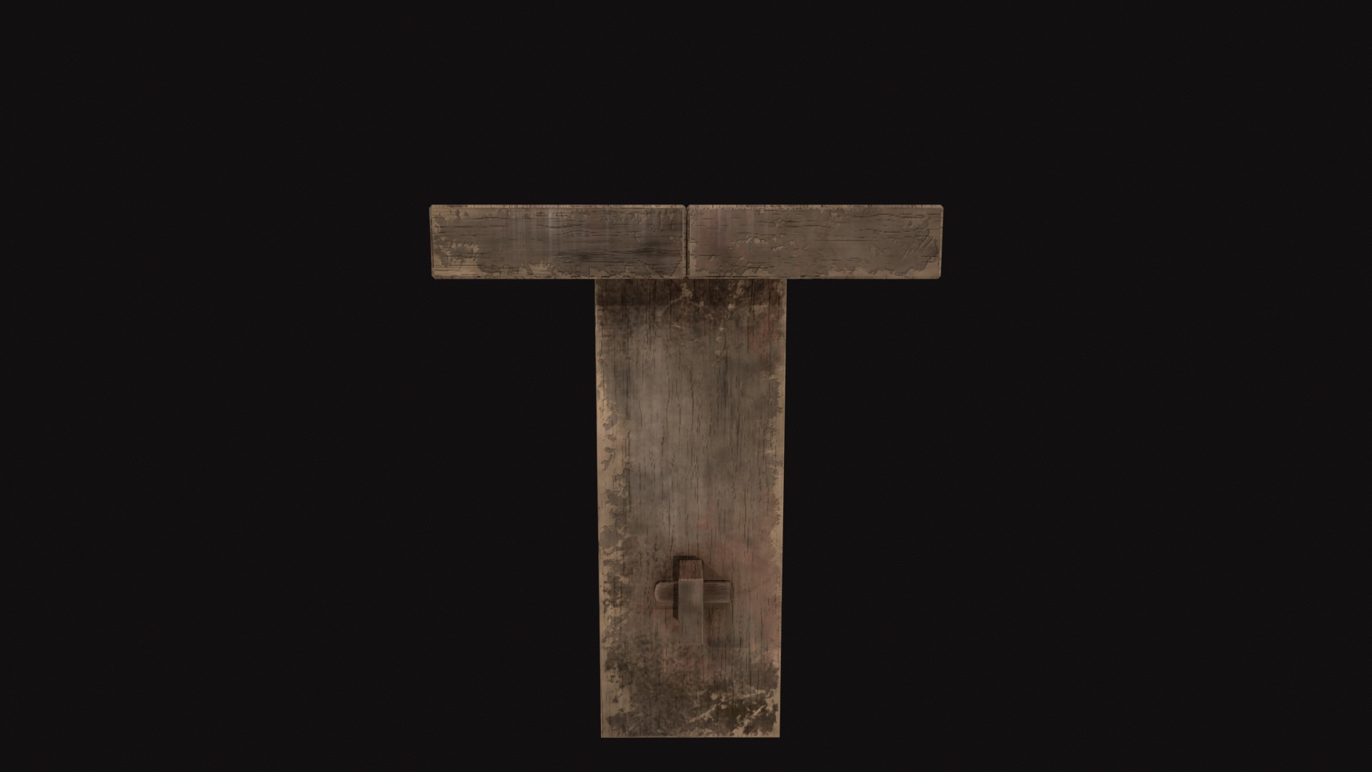 Medieval Bench Low-poly 3D model_3