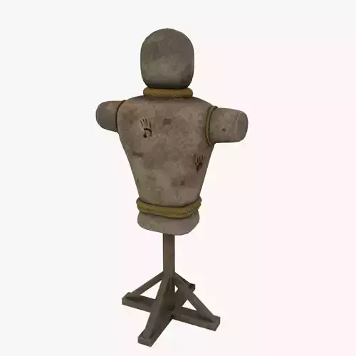 Medieval Training Dummy Low-poly 3D model