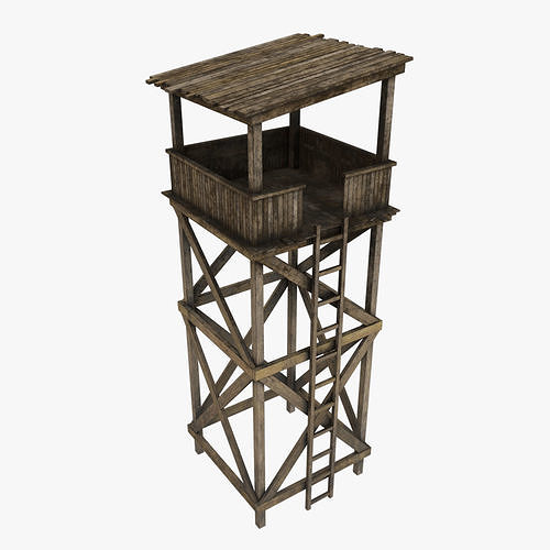 Medieval Watch Tower V01 Low-poly 3D model