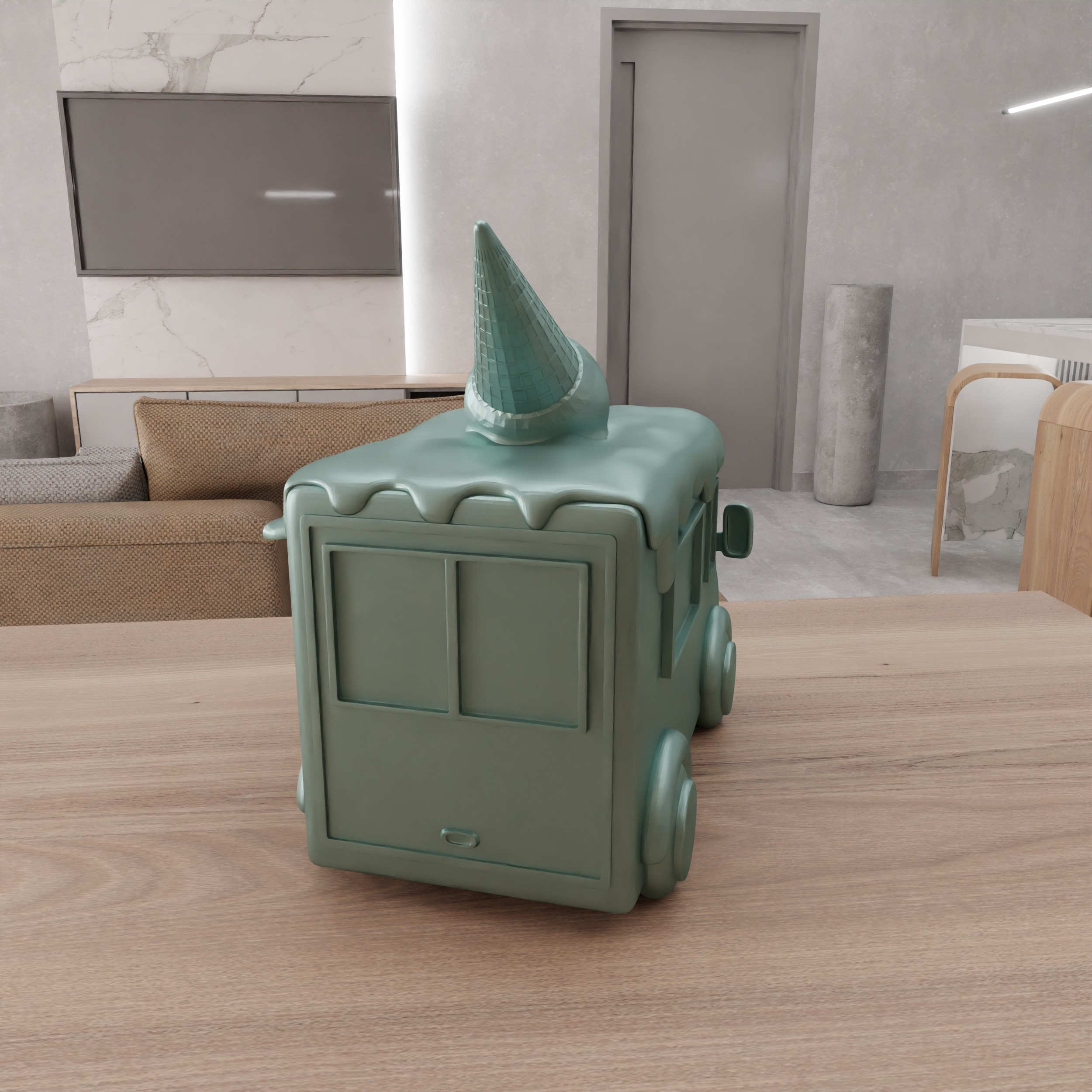 Miniature Ice Cream Van - 379 3D print model_13