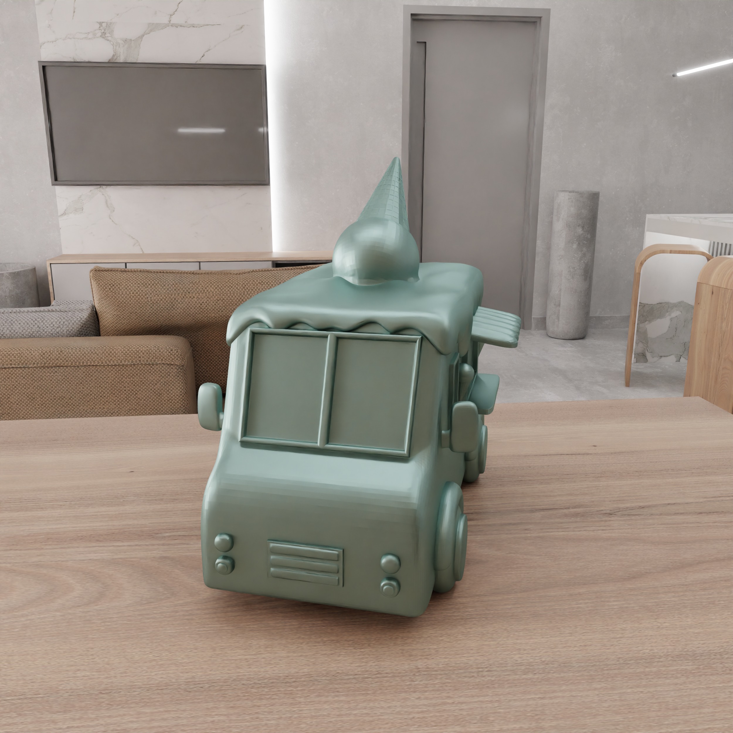 Miniature Ice Cream Van - 379 3D print model_11