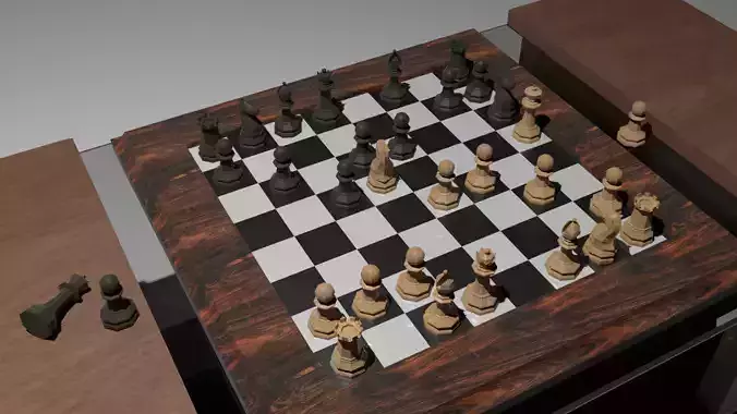 Chessboard on a table