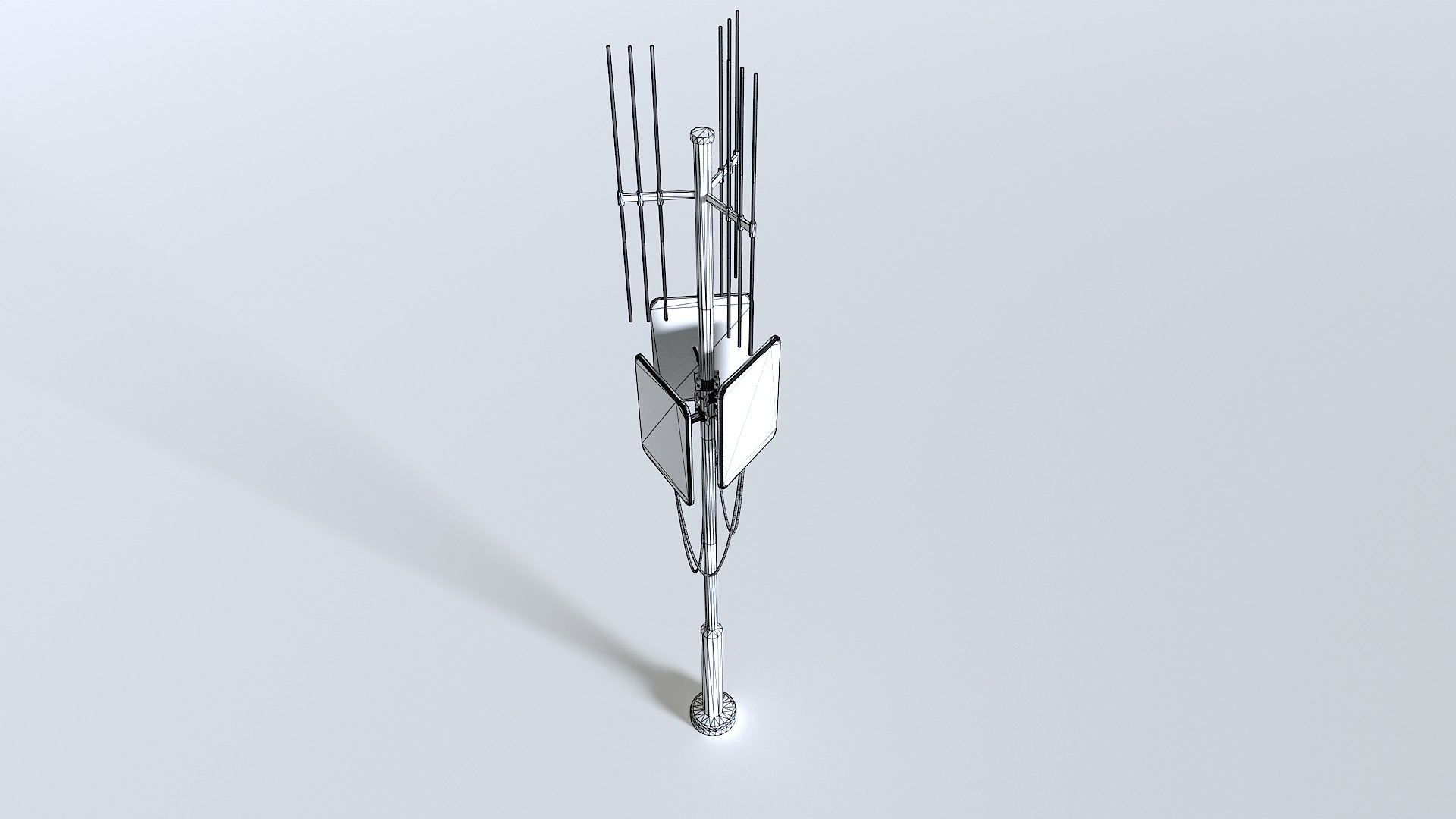 Cell Phone Tower 3 Low-poly 3D model_6