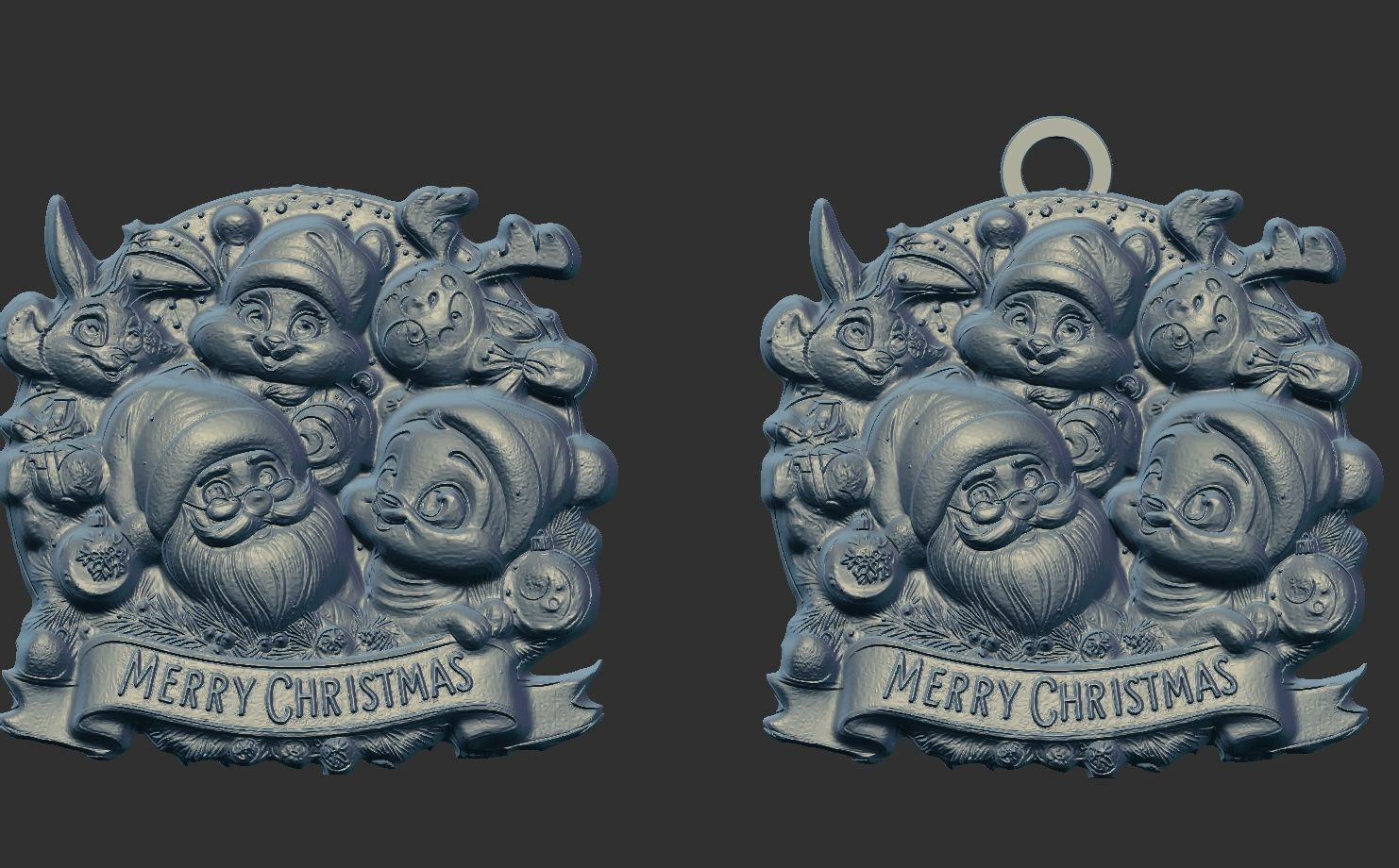 marry christmas decor  3D print model_5