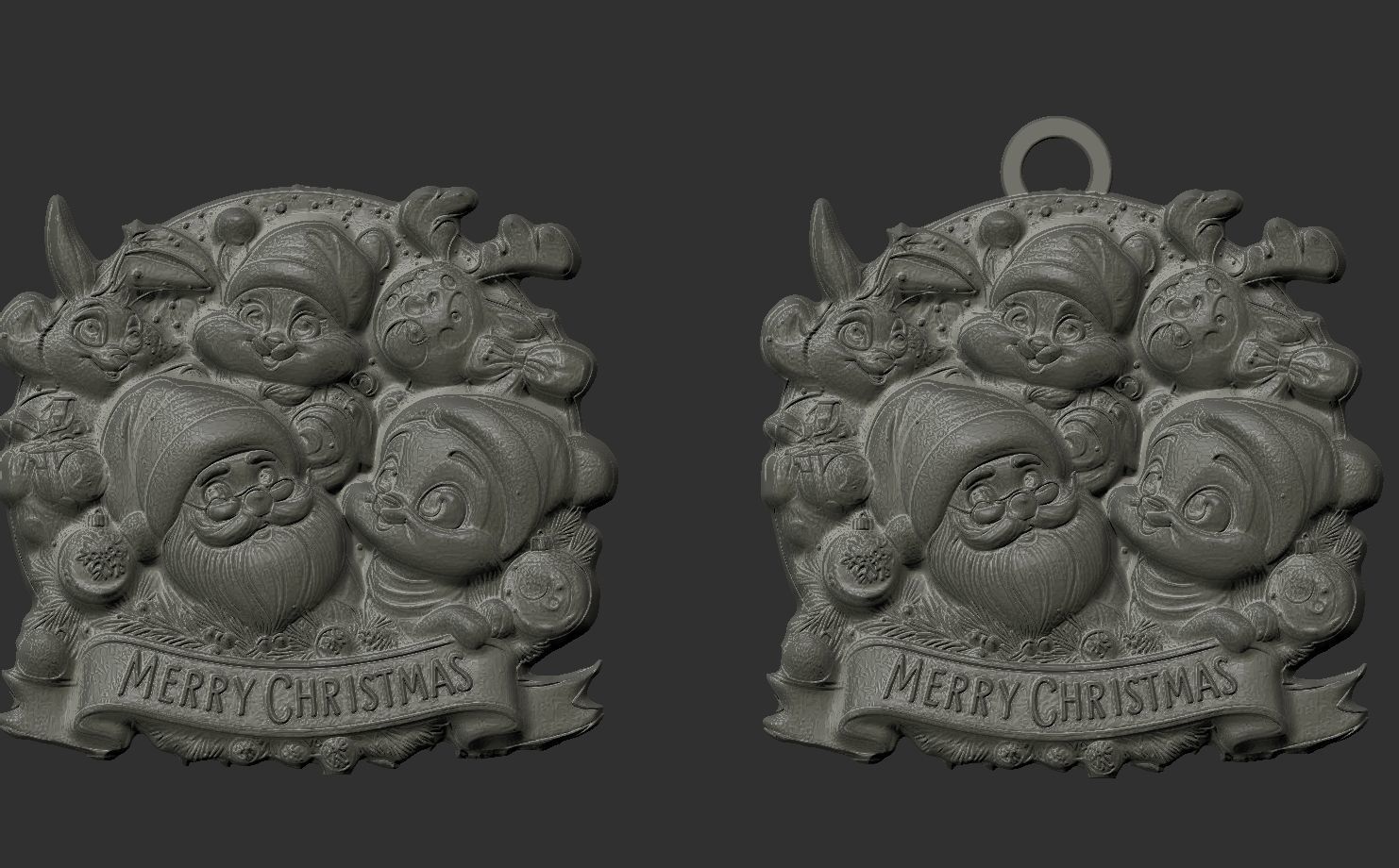 marry christmas decor  3D print model_4
